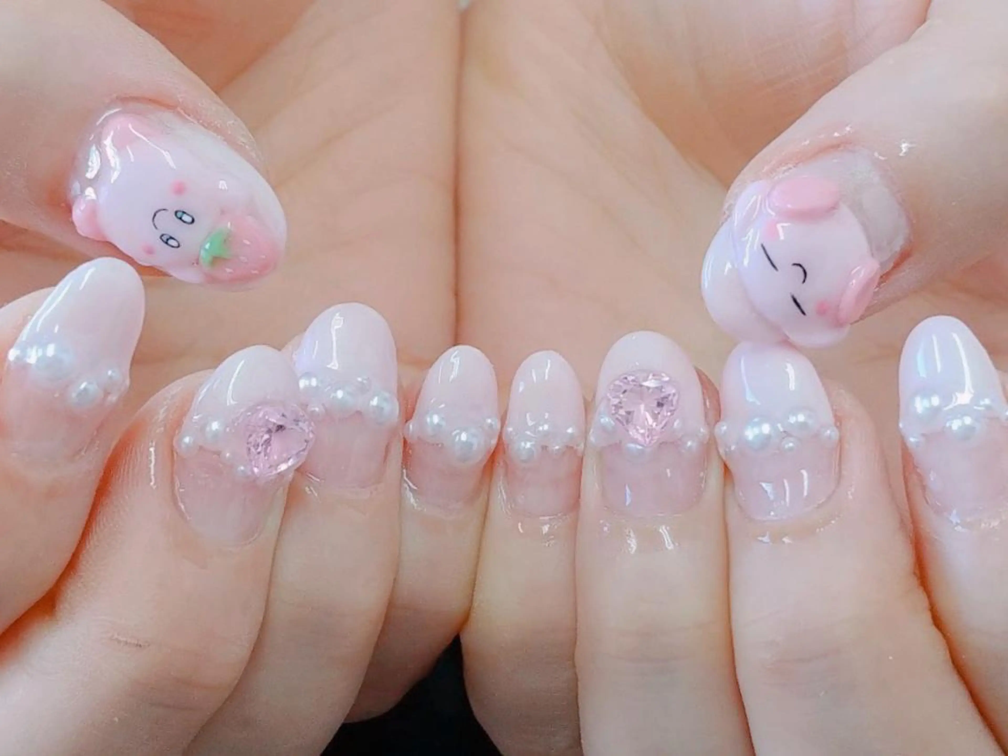 ネイル パステルネイル ピンク ハンドネイル Nail lieNのネイルデザイン