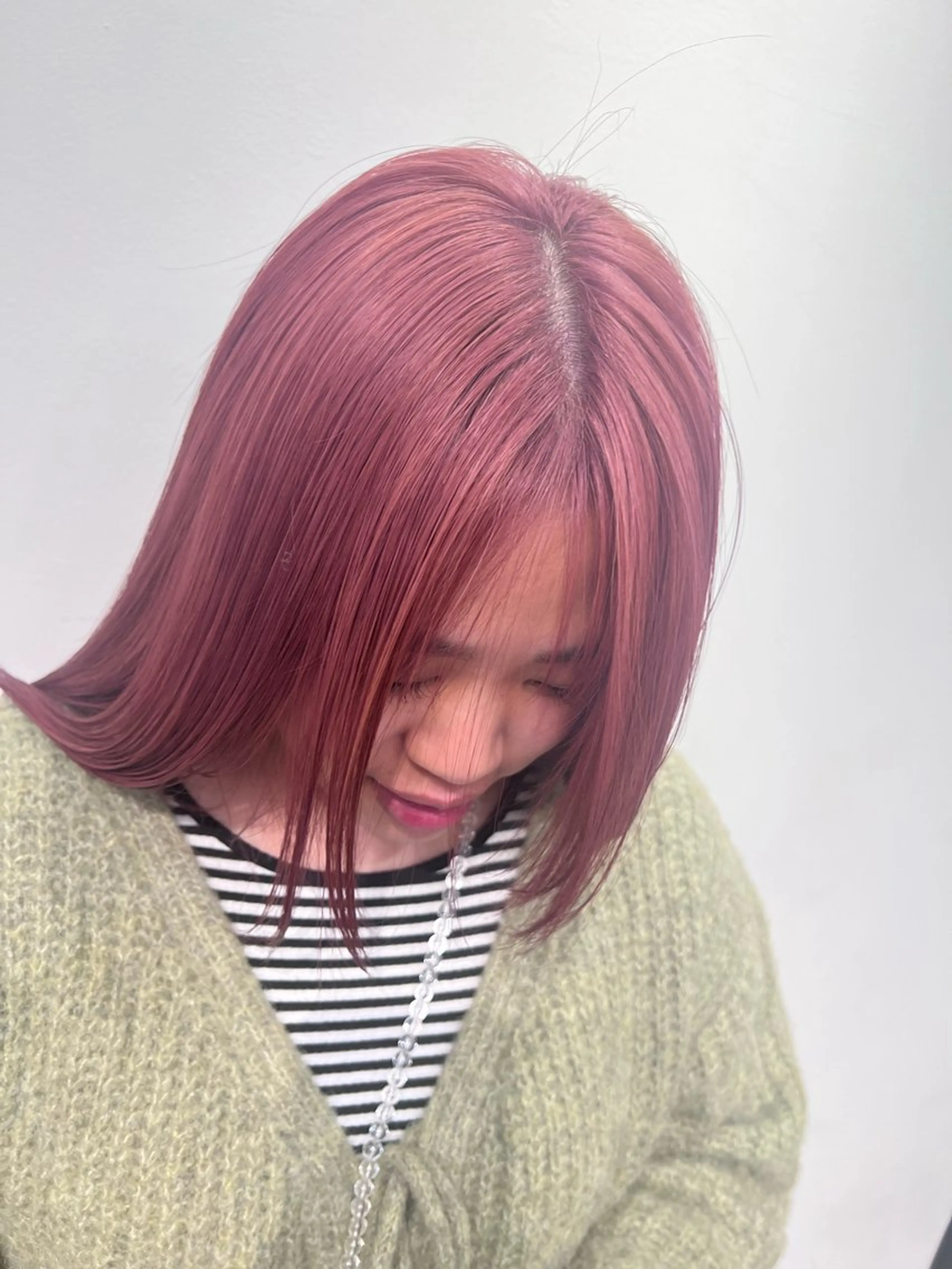 ロング カラー ピンクカラー 篠原 海のヘアスタイル