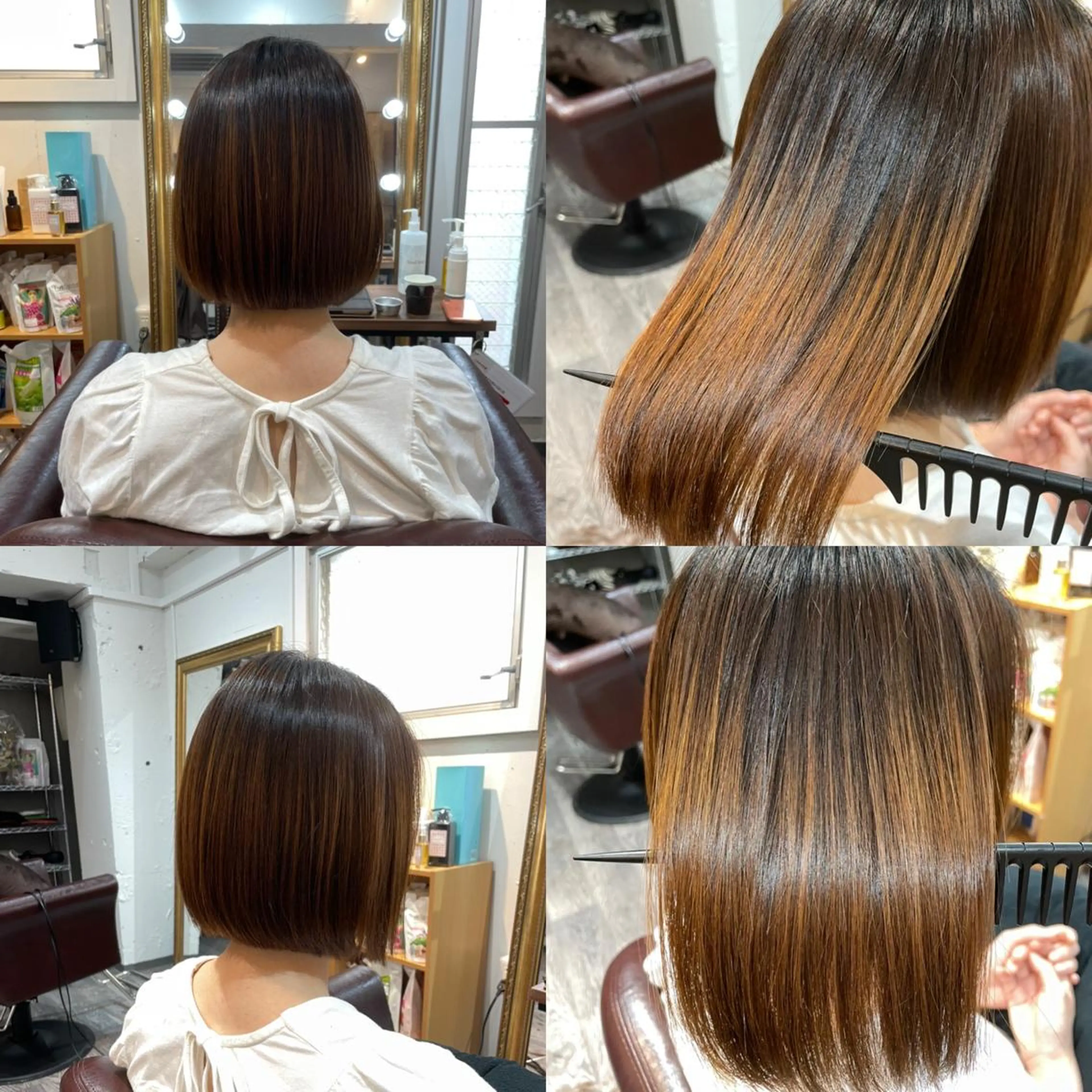 ショート ボブ 縮毛矯正 髪質改善縮毛矯正 撮影モデル@藤沢駅のヘアスタイル