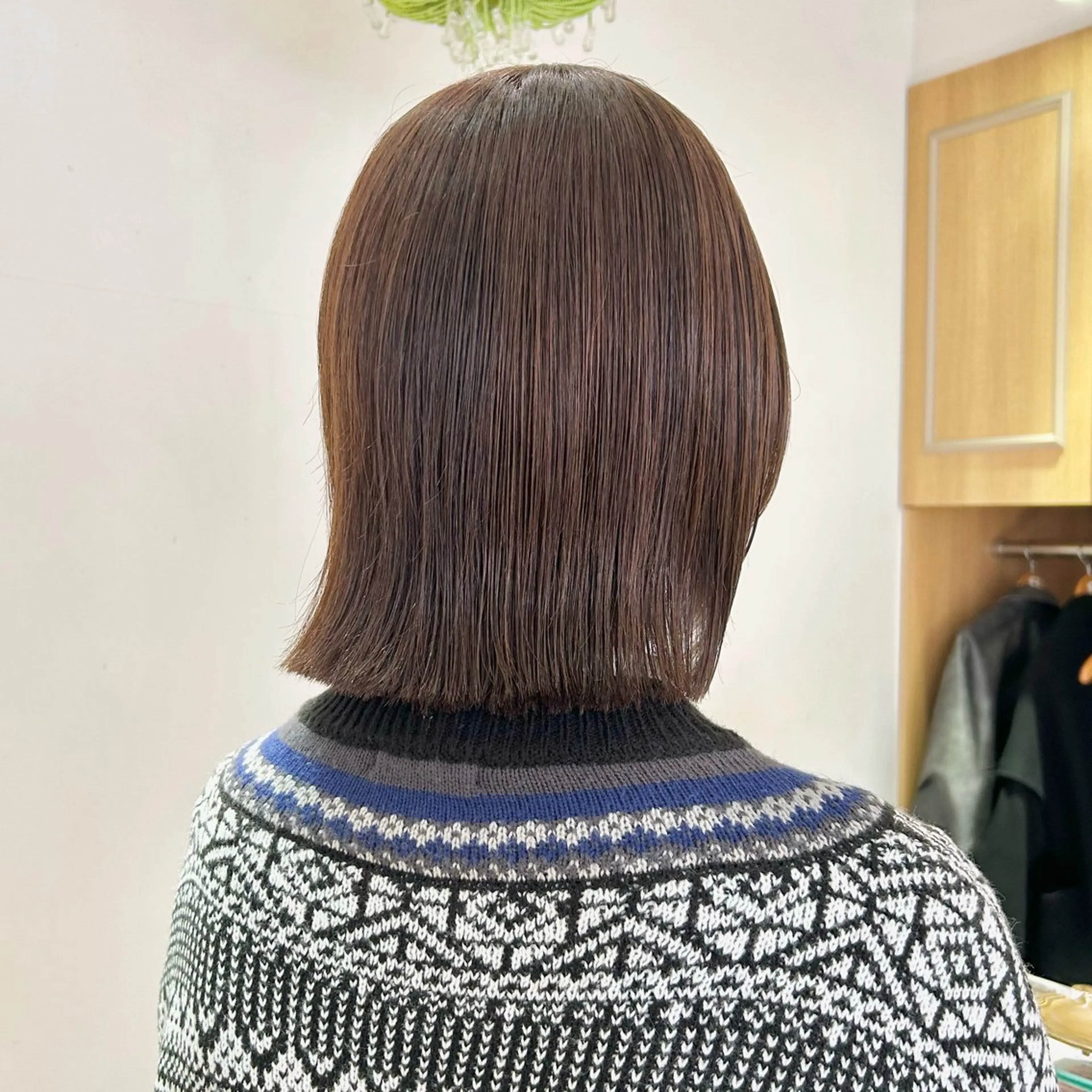 ミディアム カラー ヘアアレンジ カット ヘアカラー トリートメント 吉水 彩乃 /ボブ/艶感カラーのヘアスタイル