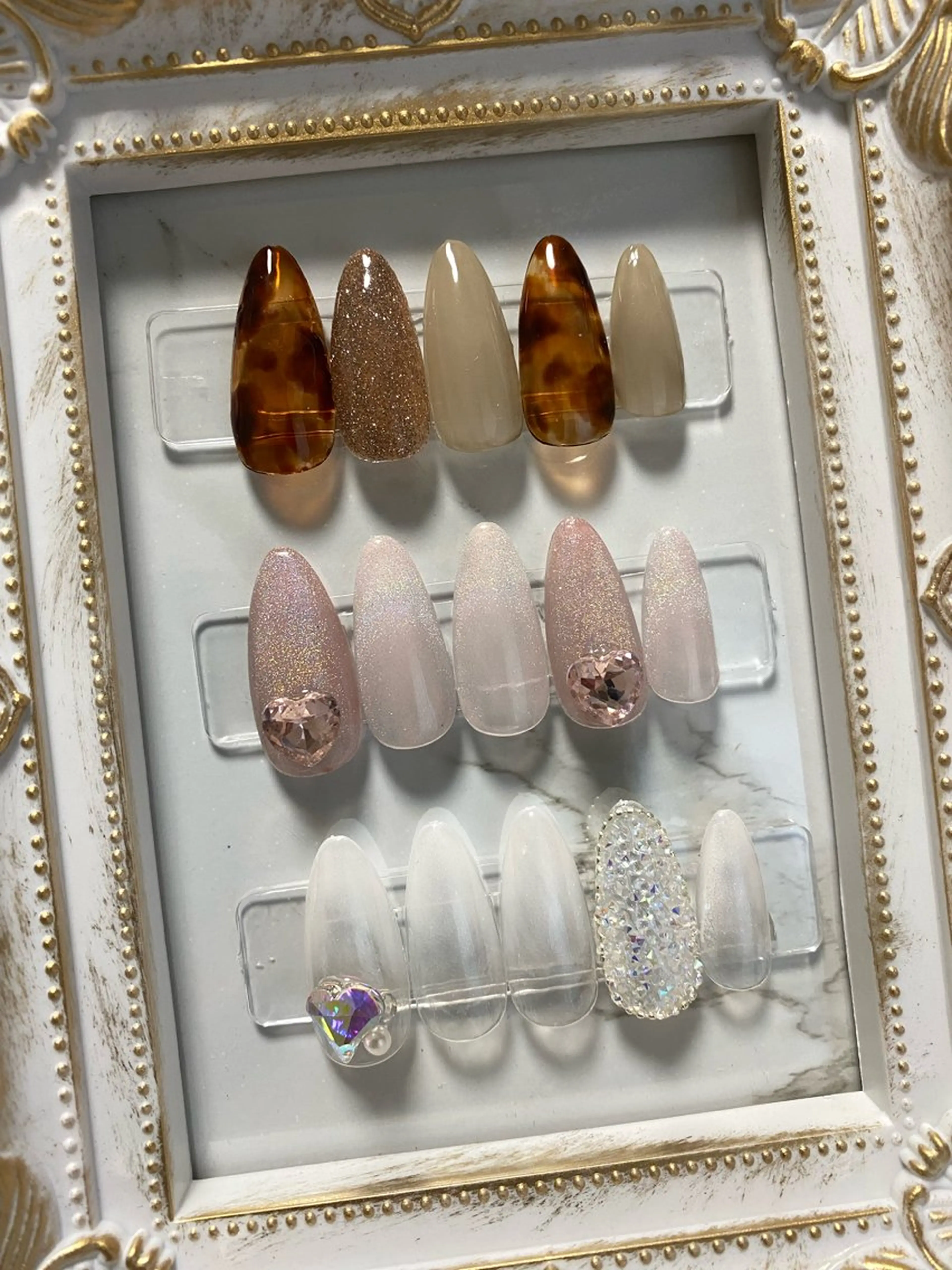 ネイル べっ甲ネイル フラッシュネイル フレンチネイル グラデーション マグネットネイル Verita nailのネイルデザイン