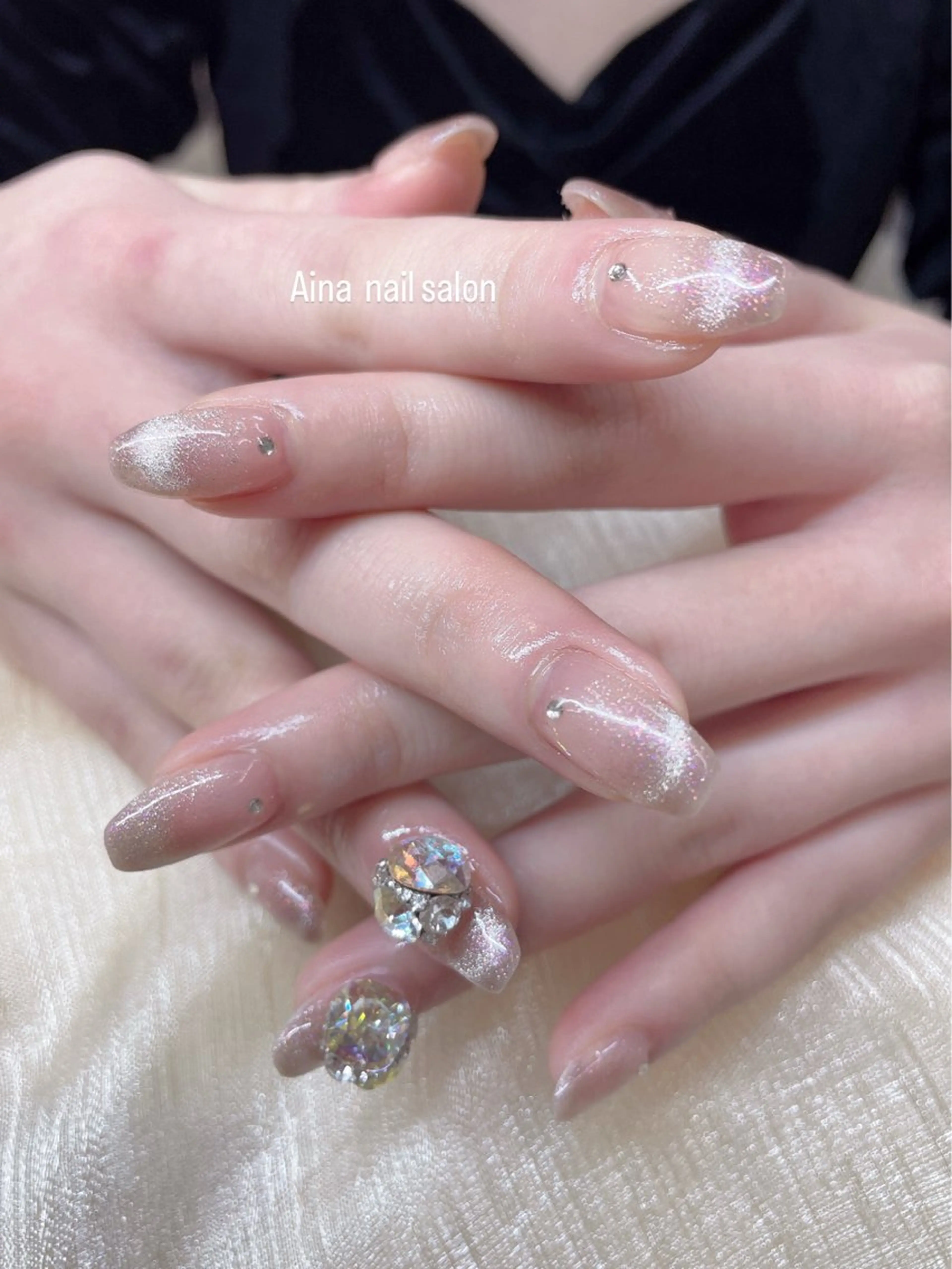 ネイル チークネイル 長さ出し フラッシュネイル フットネイル フレンチネイル Aina nail salon所属・Aina nail salonのネイルデザイン