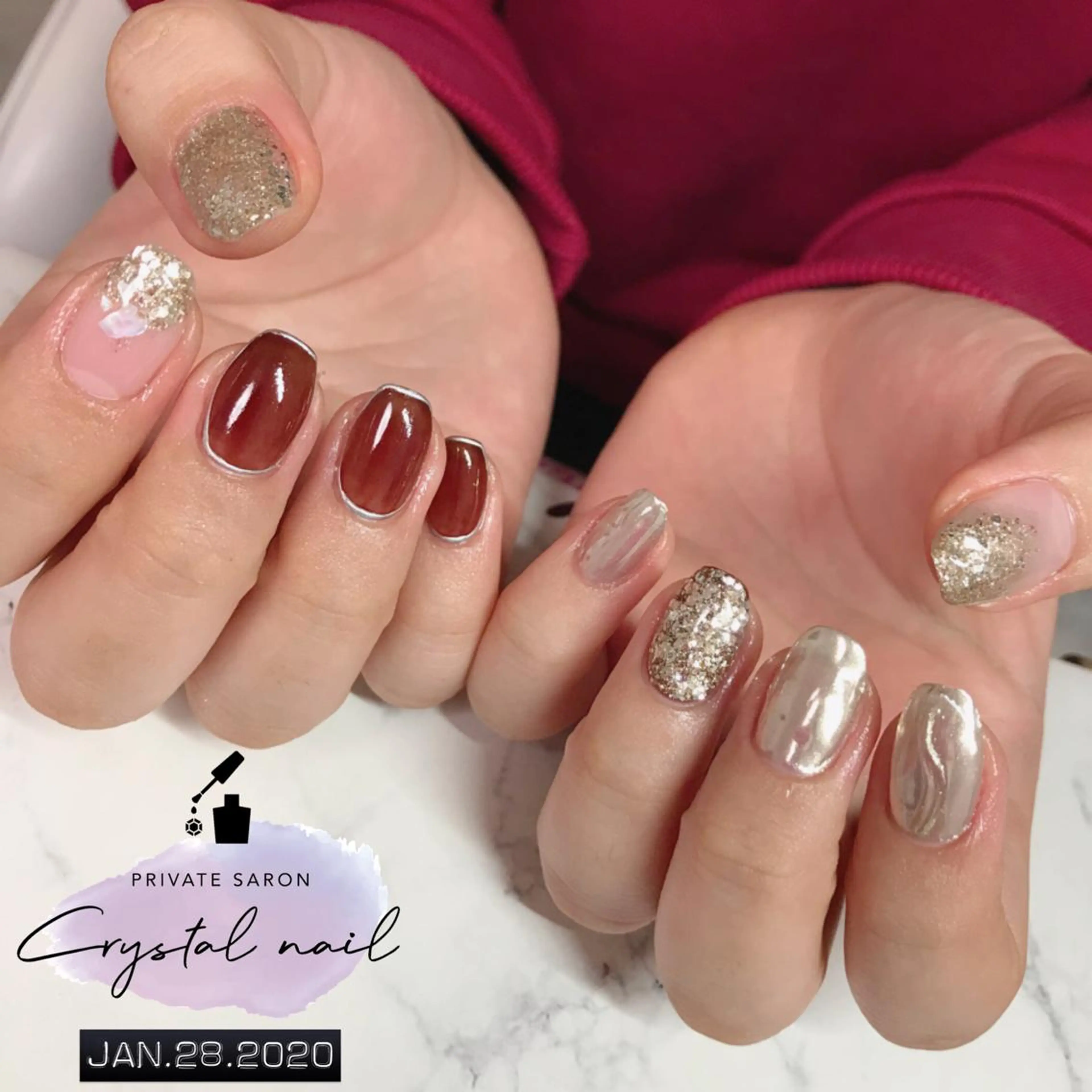 ネイル ミラーネイル ハンドネイル SCENERY NAILのネイルデザイン