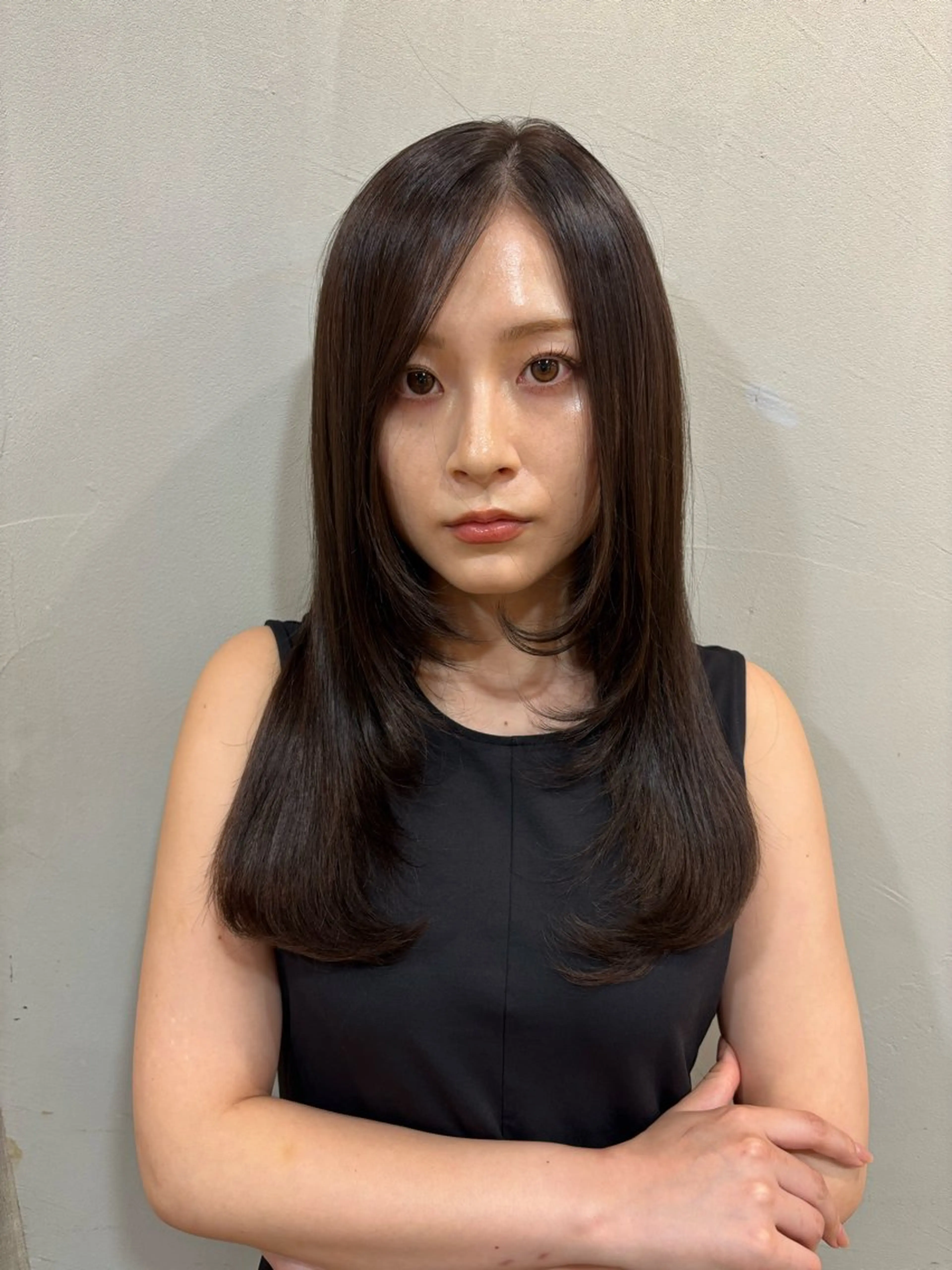 ロング レイヤーカット ロング vince gio 彩織のヘアスタイル