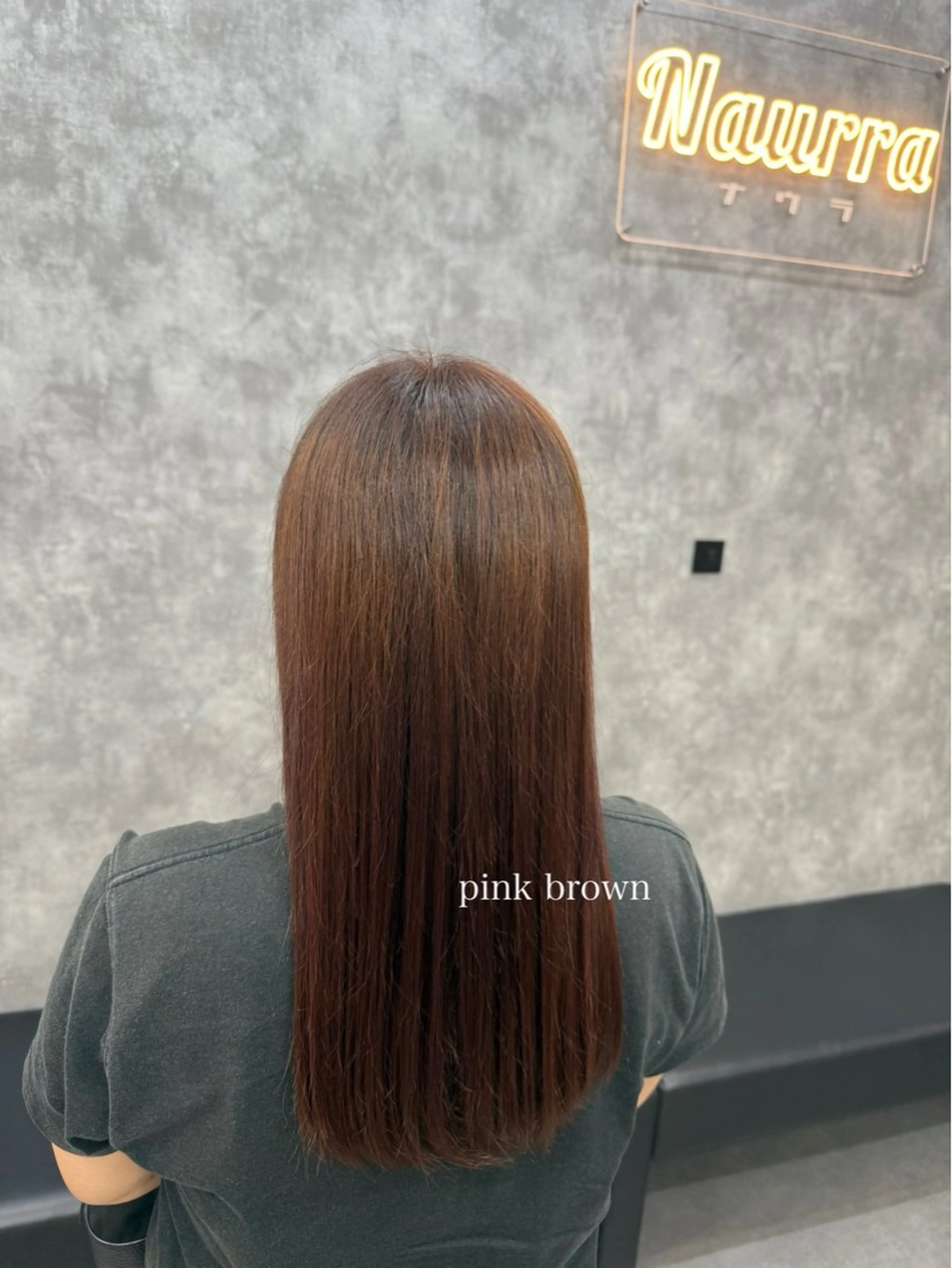 ロング カラー オーガニックカラー ピンクカラー Amaris はらだのヘアスタイル