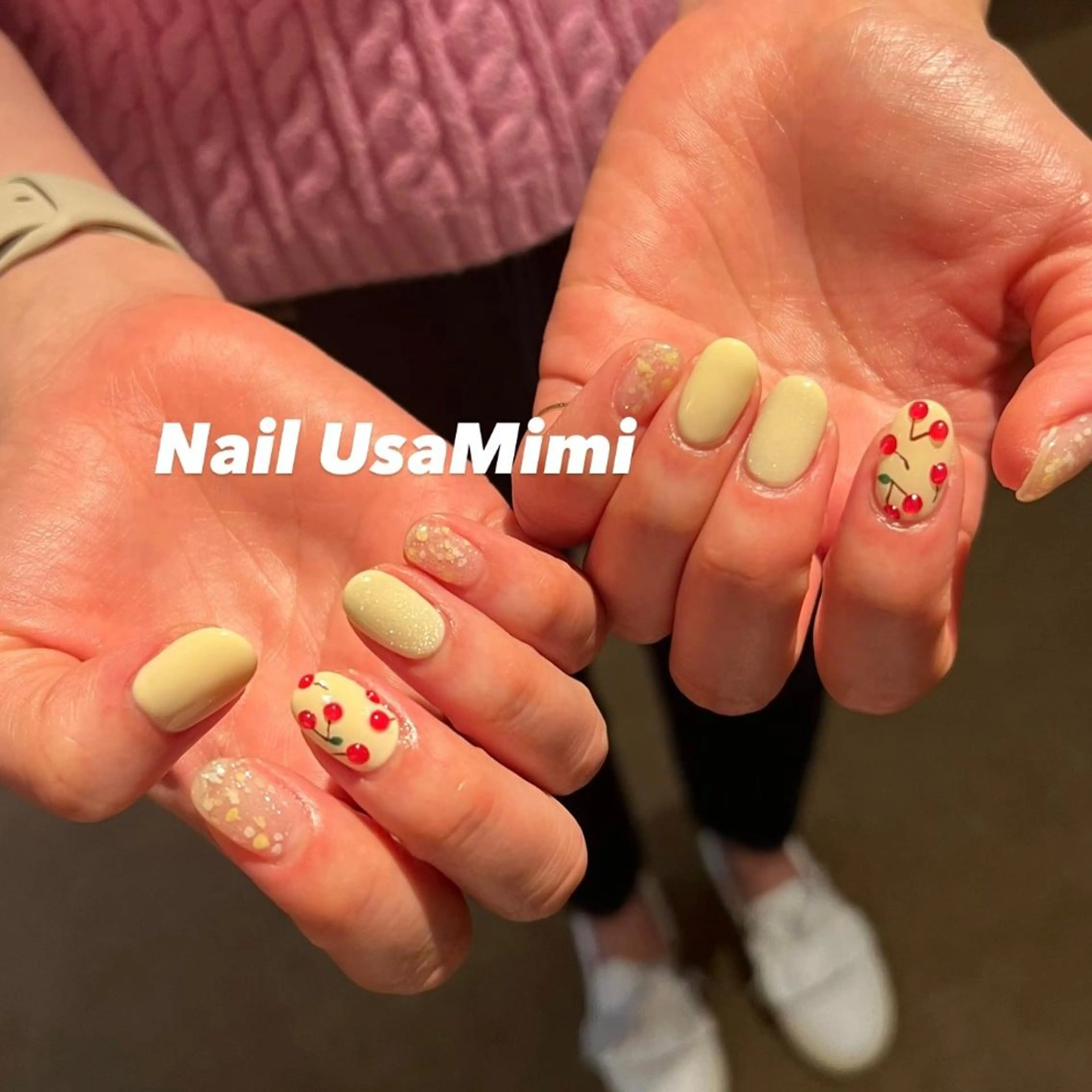ネイル フットネイル ジェルネイル キラキラネイル マグネットネイル 持ち込み 本町ネイルNail UsaMimiのネイルデザイン