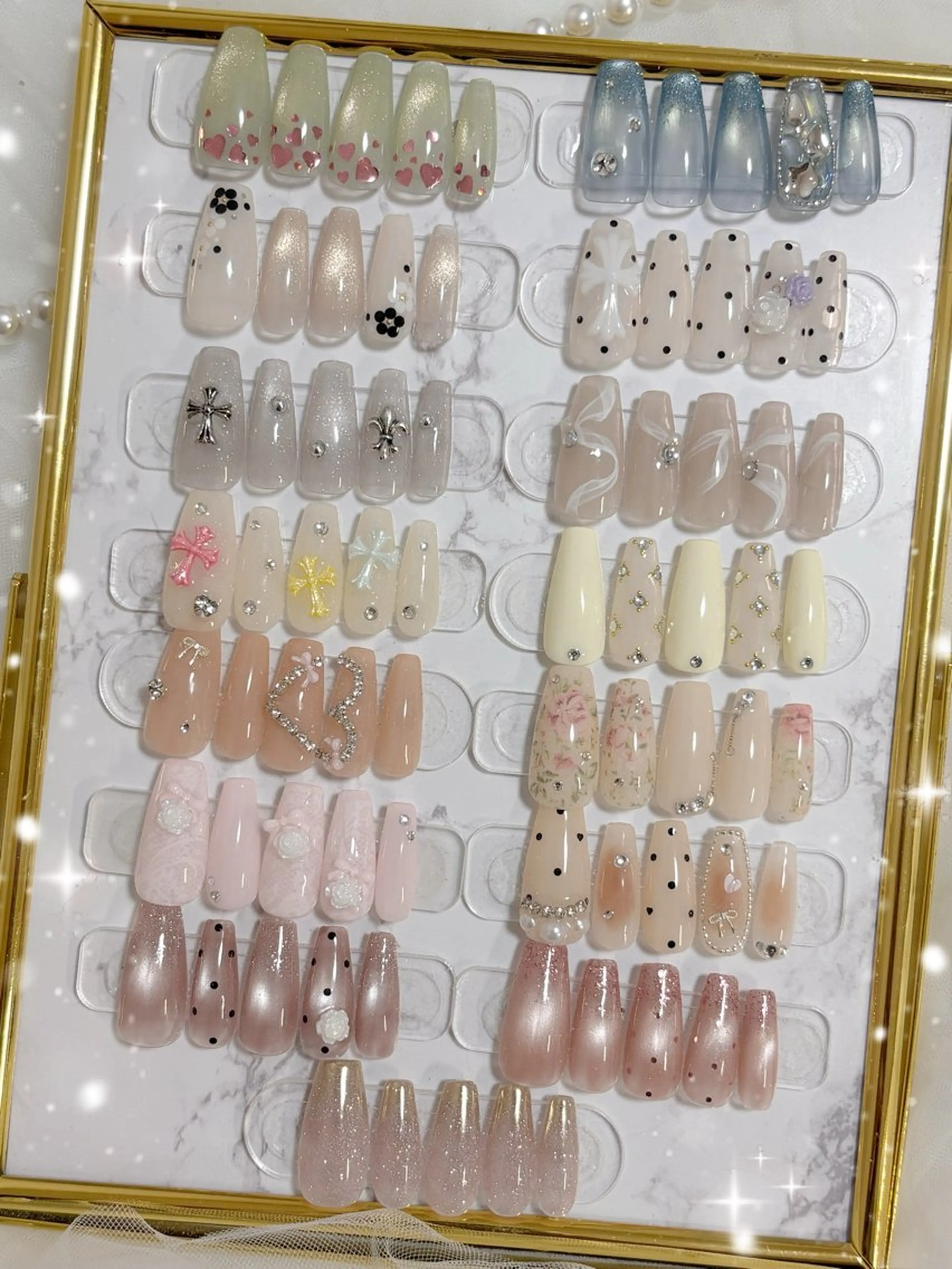 ネイル ドット レース マグネットネイル ハンドネイル YM nailのネイルデザイン