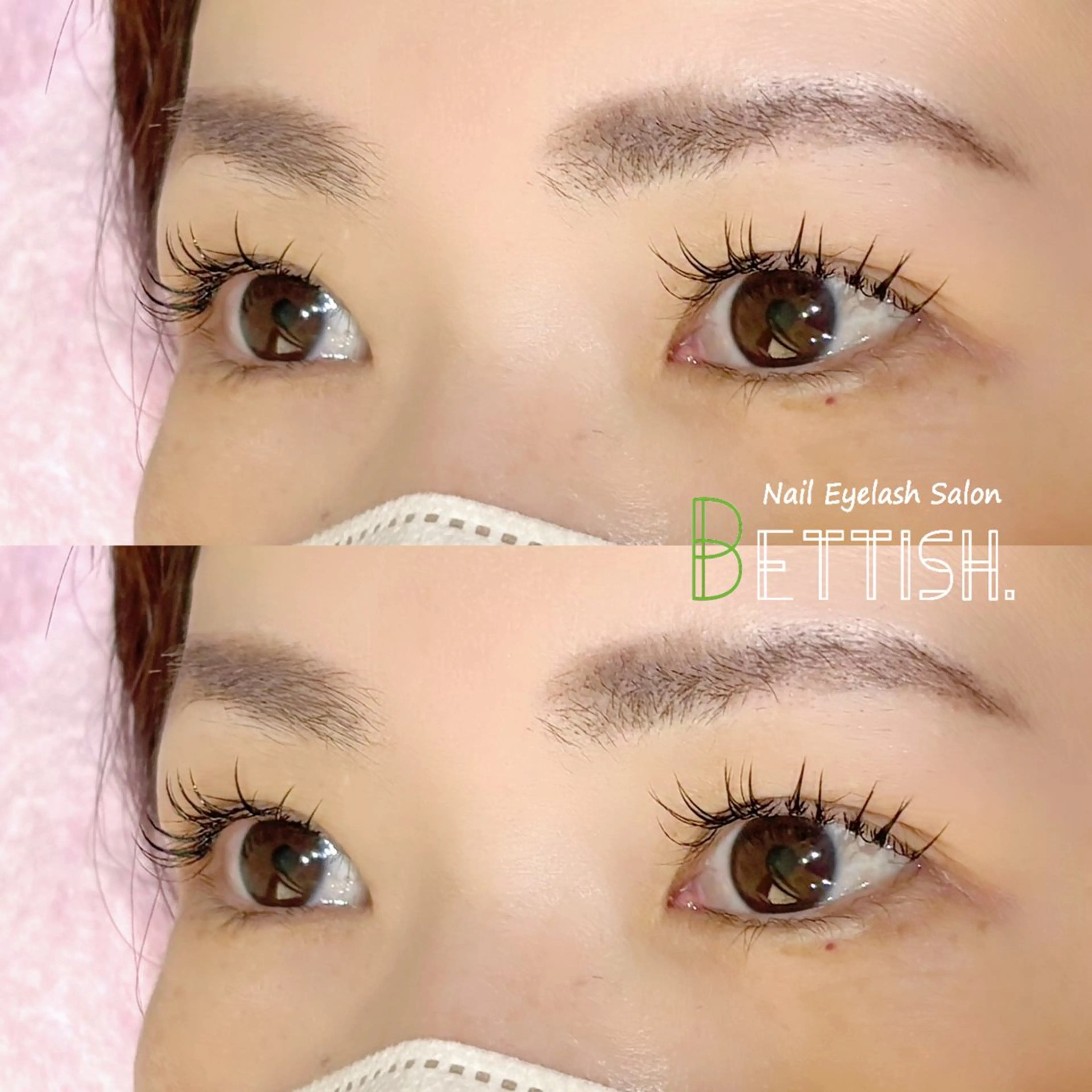 マツエク・マツパ フラットラッシュ BETTISH🩵 SERIのマツエク・マツパデザイン