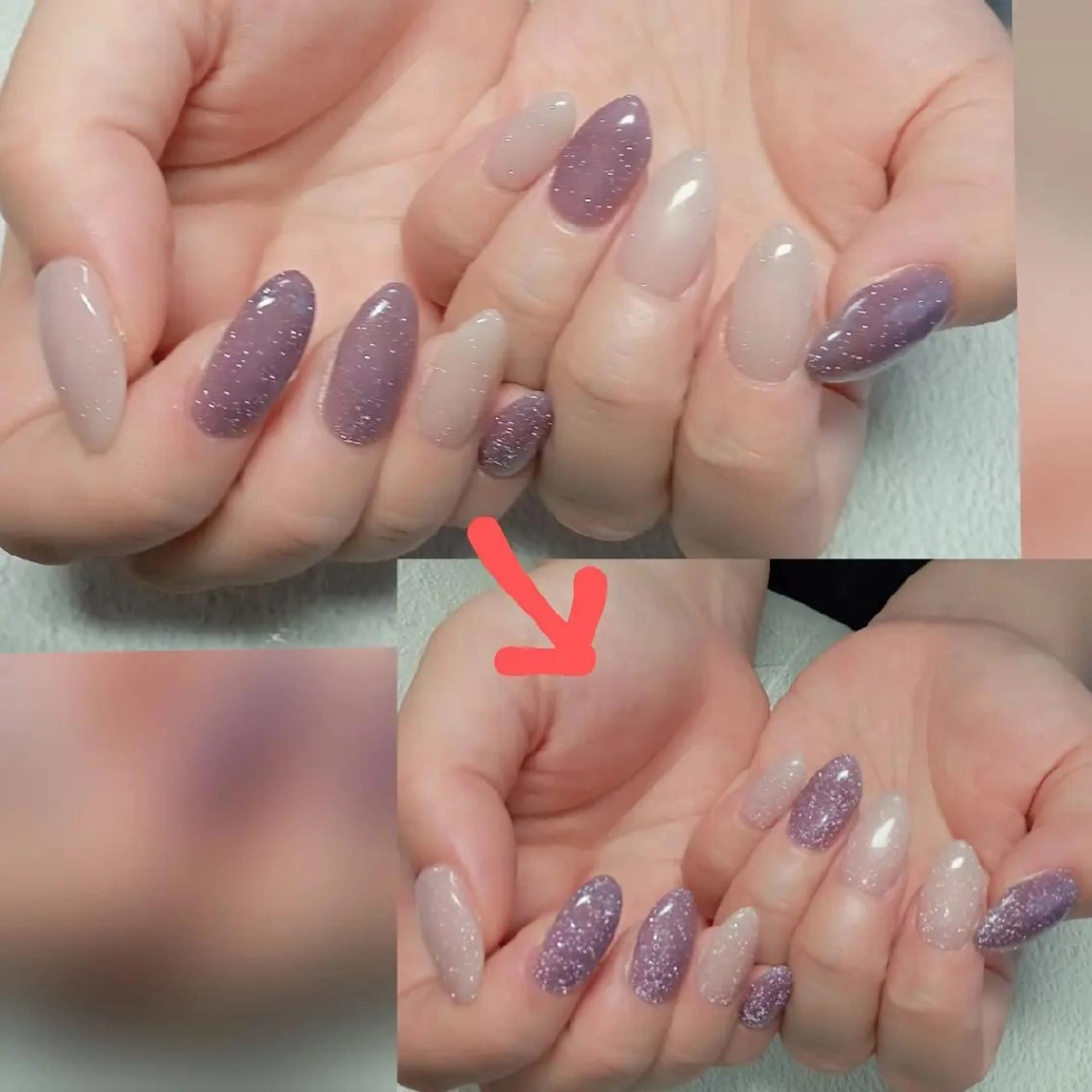 ネイル フラッシュネイル フレンチネイル キラキラネイル 韓国ネイル マグネットネイル ハンドネイル flure de neige yukiのネイルデザイン