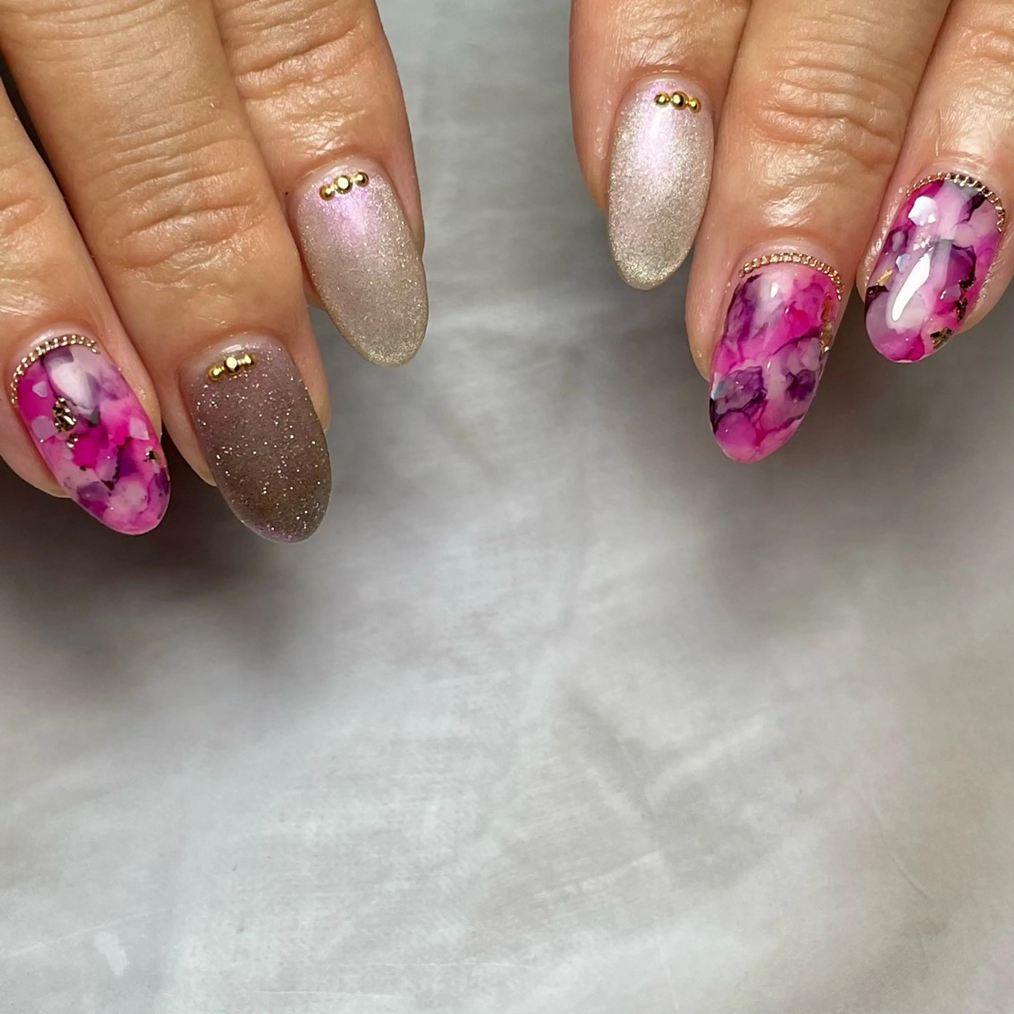 ネイル 持ち込み ニュアンスネイル Reflection marikoのネイルデザイン