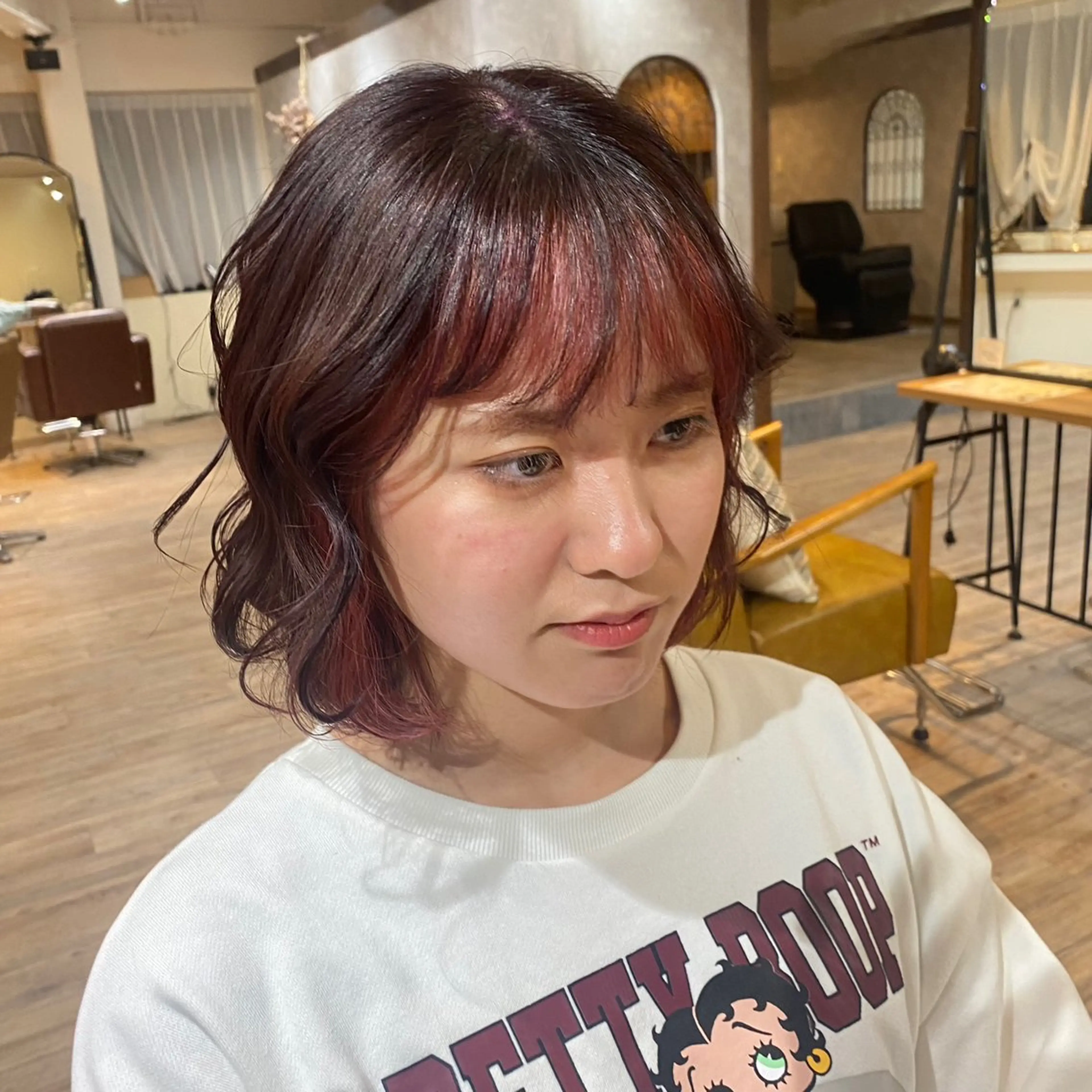 ミディアム カラー 美髪矯正/髪質改善 🫧山﨑　真歩🫧のヘアスタイル
