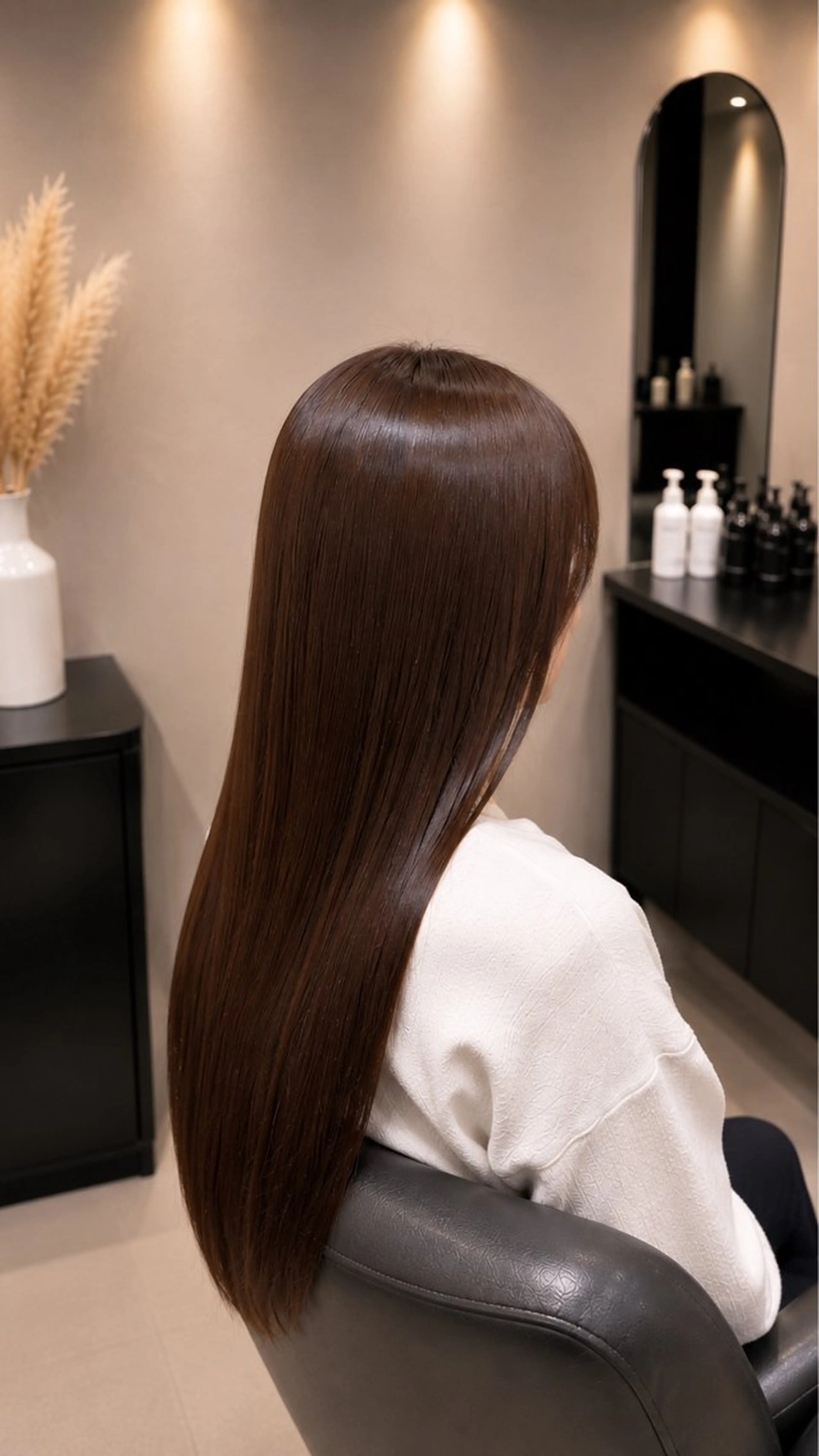 ロング カット 縮毛矯正 トリートメント 髪質改善 / 暖色カラー/井上未悠のヘアスタイル