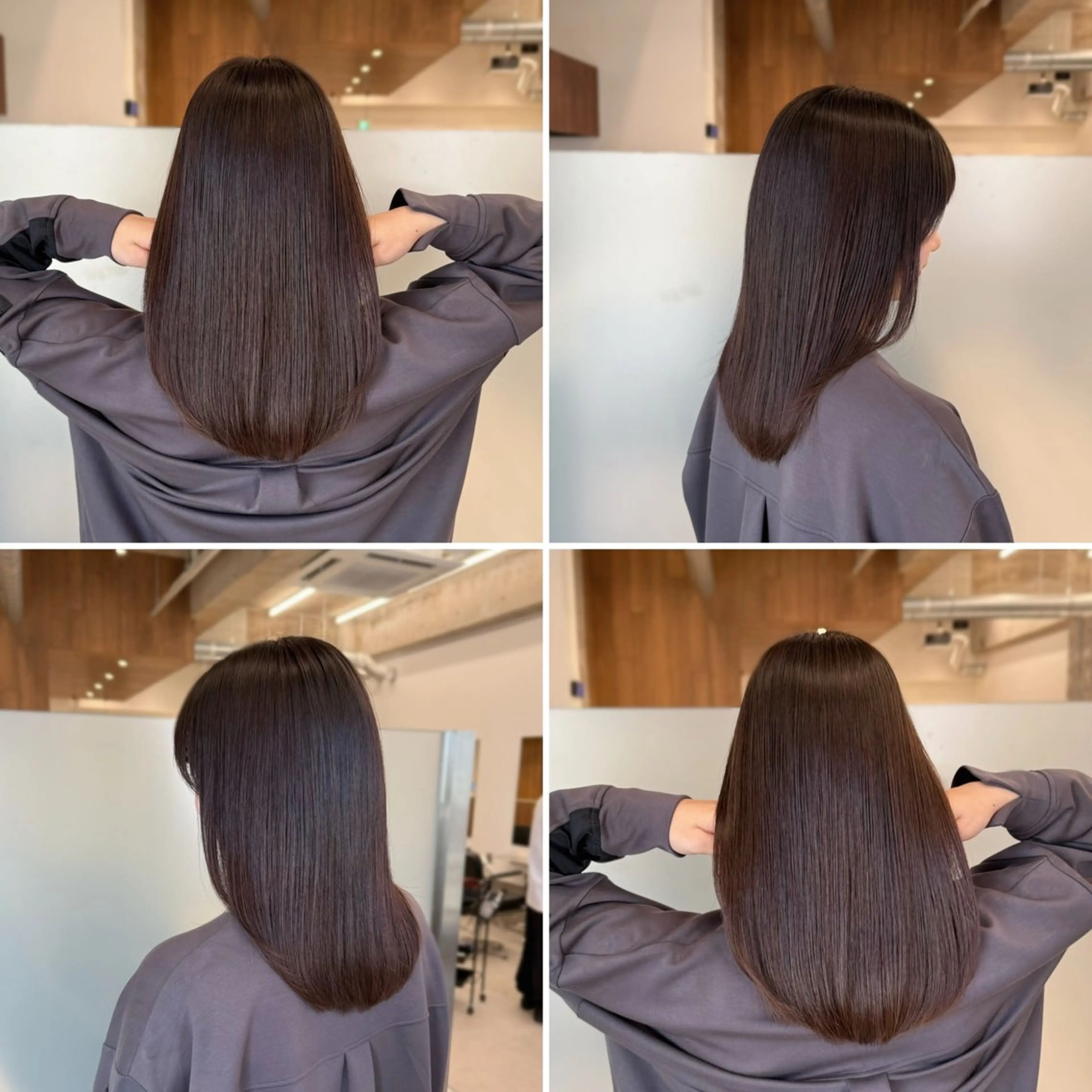 セミロング カラー パーマ 縮毛矯正 カット ヘアカラー 縮毛矯正 トリートメント 縮毛矯正+モテカラー 🎀✨MIHOのヘアスタイル
