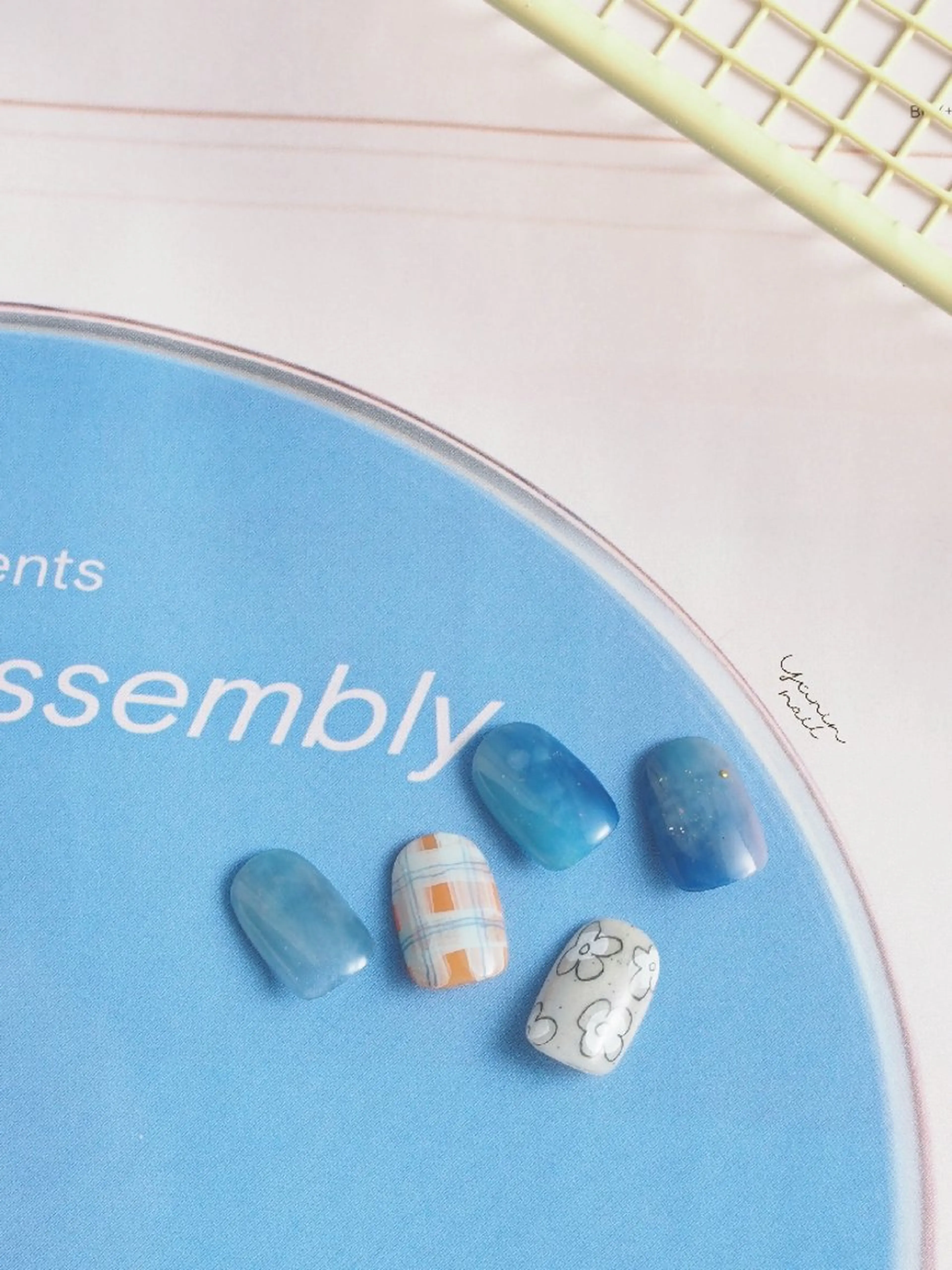 ネイル アートネイル フラワーネイル 大理石ネイル(マーブル) ニュアンスネイル ショートネイル ショートネイル専門 yurin nailのネイルデザイン