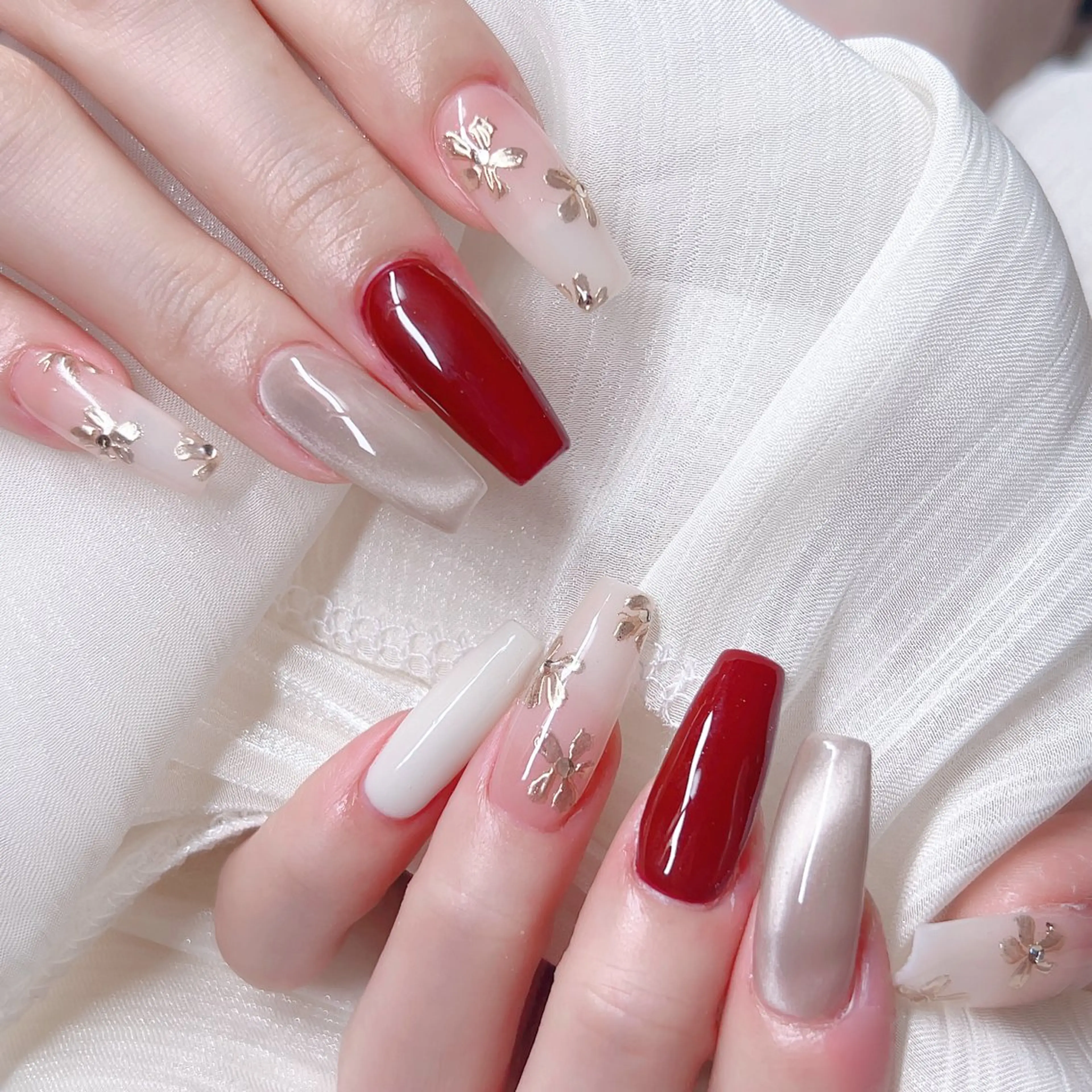 ネイル ハンドネイル M🌷nail 長さだし専門店のネイルデザイン