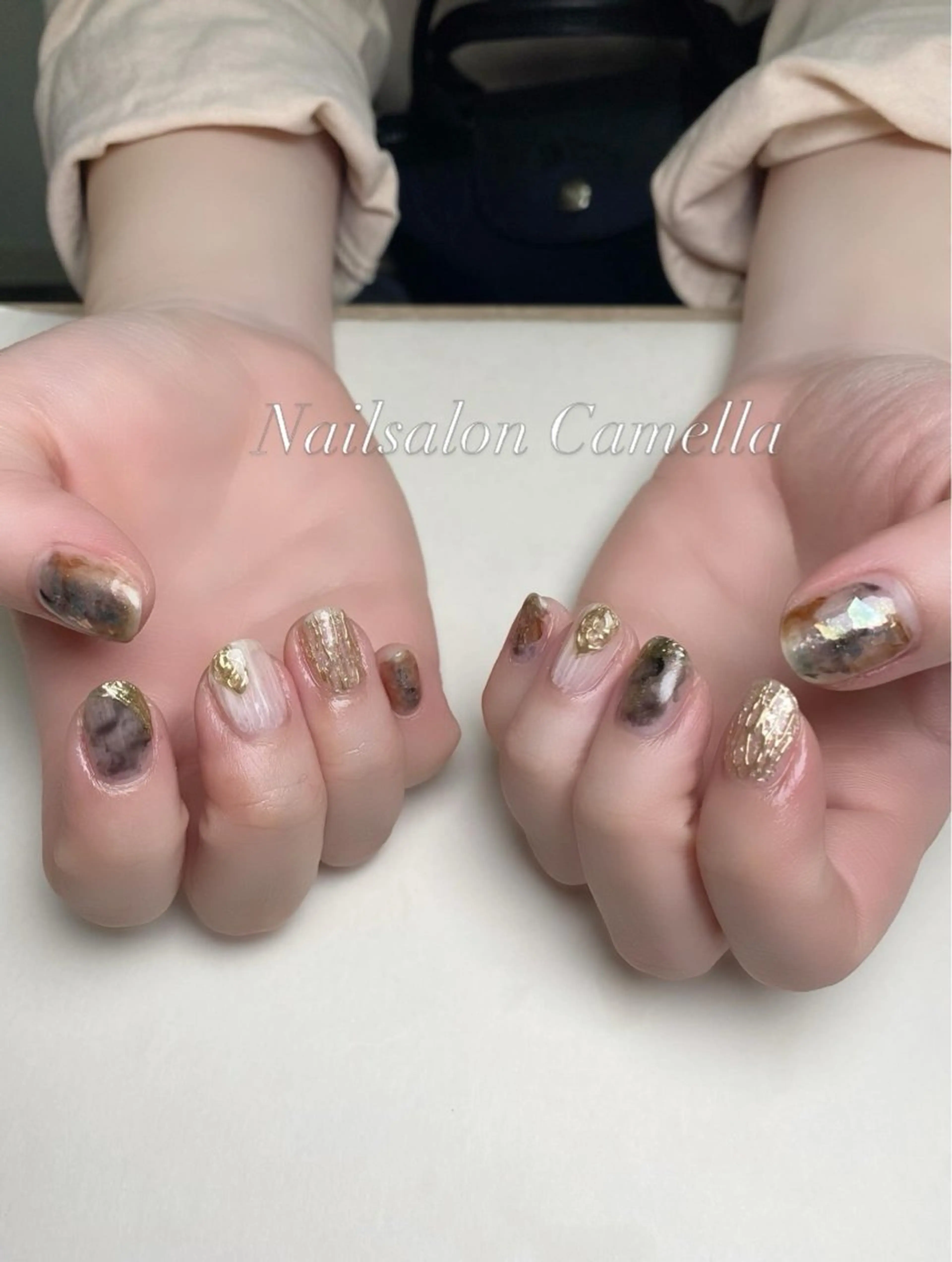 ネイル ニュアンスネイル ハンドネイル nailsalon camelliaのネイルデザイン