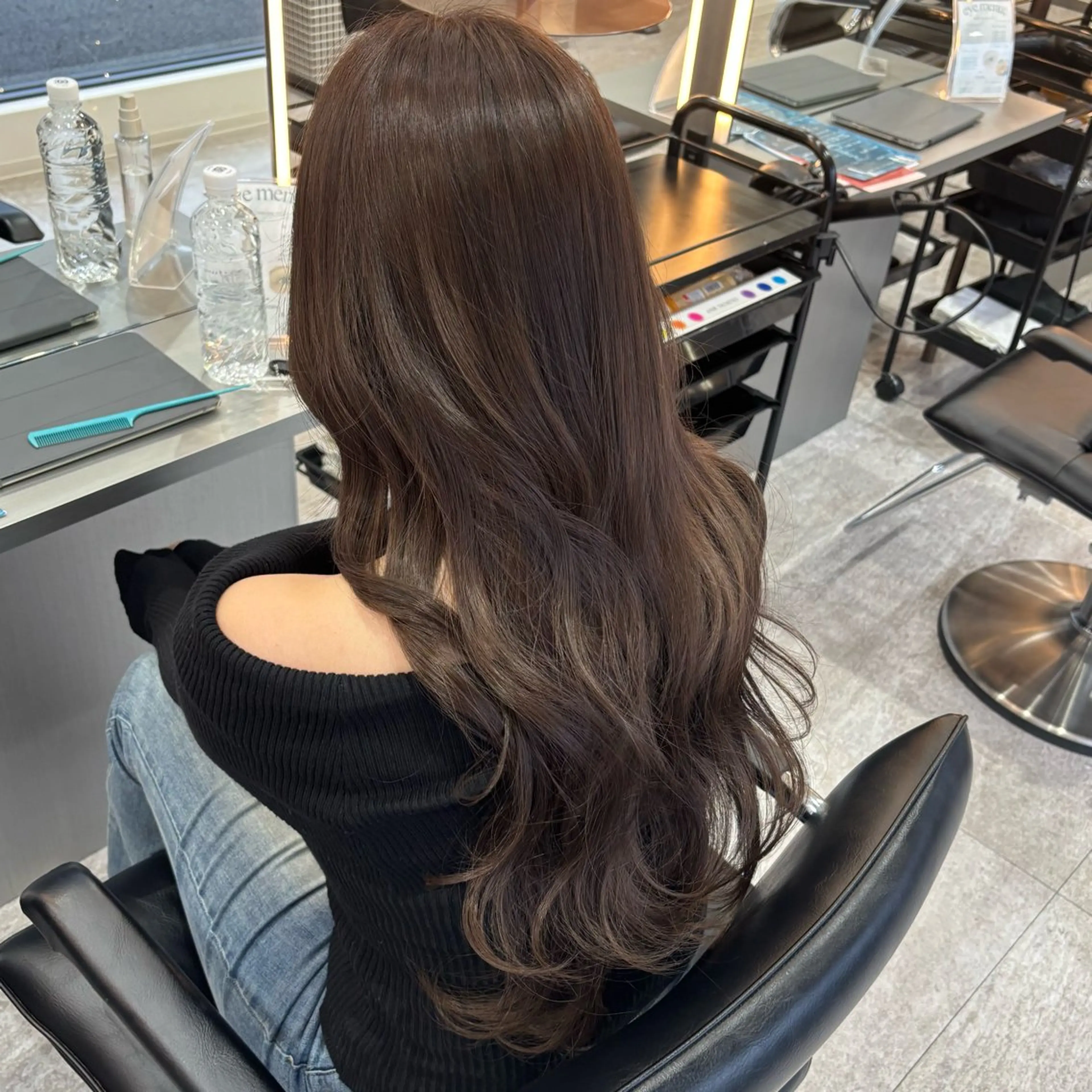 ミディアム カット ヘアカラー トリートメント 大人可愛い/韓国 レイヤー🎀まおのヘアスタイル