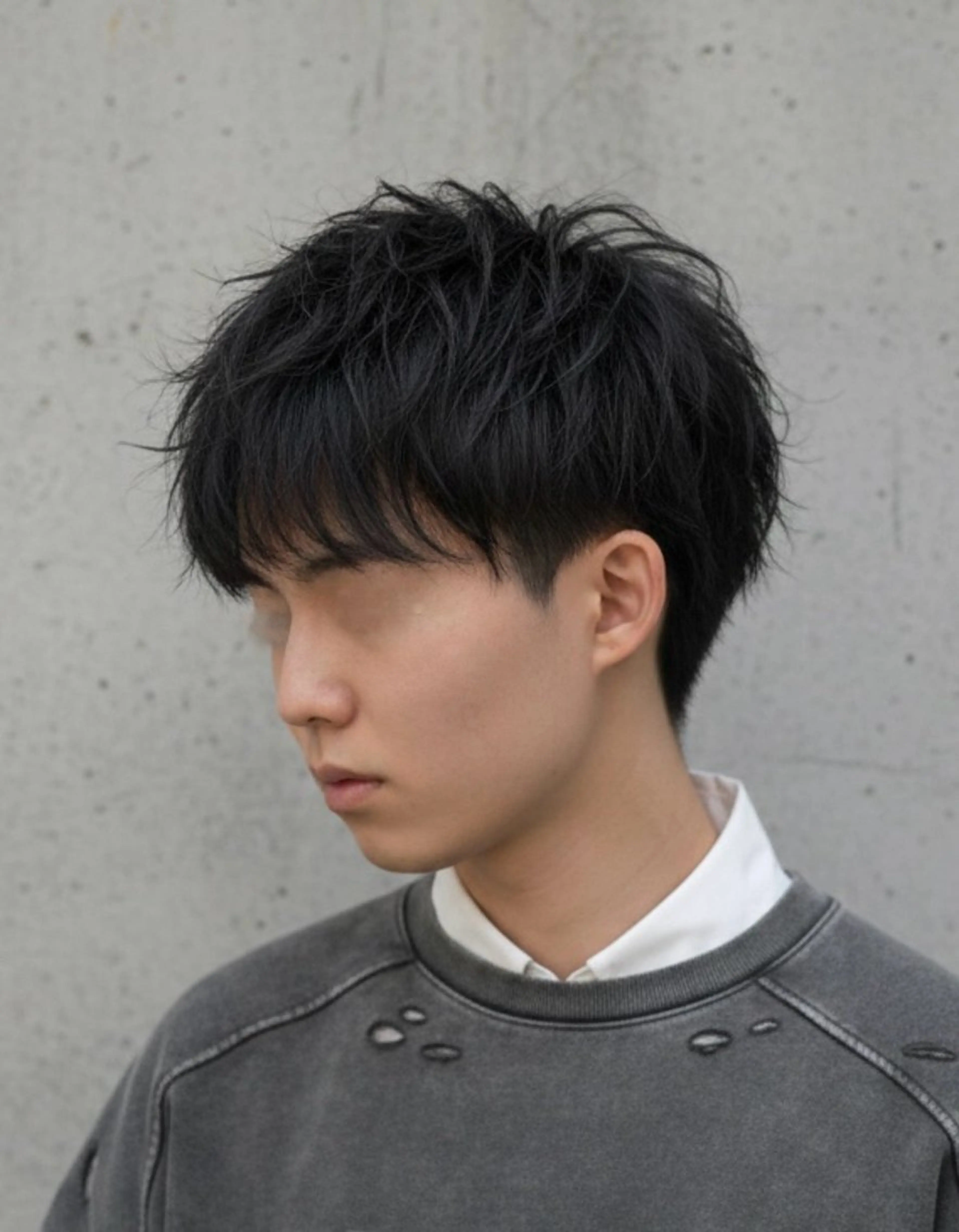 ショート メンズ マッシュ 刈り上げ 大人メンズパーマ /石川瑠青のヘアスタイル