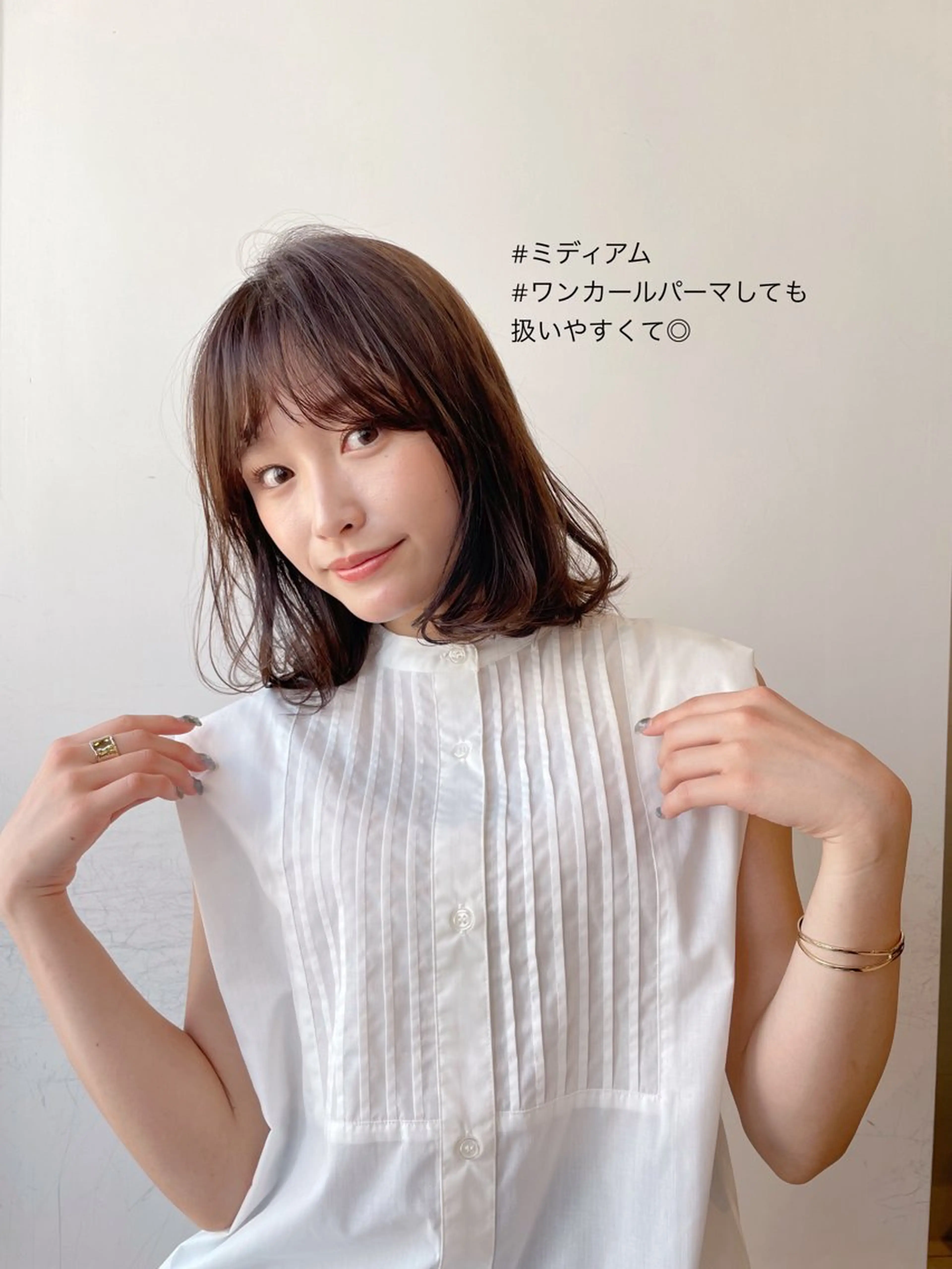 ミディアム ボブ/ミディアム 親しみやすさ/さくらのヘアスタイル