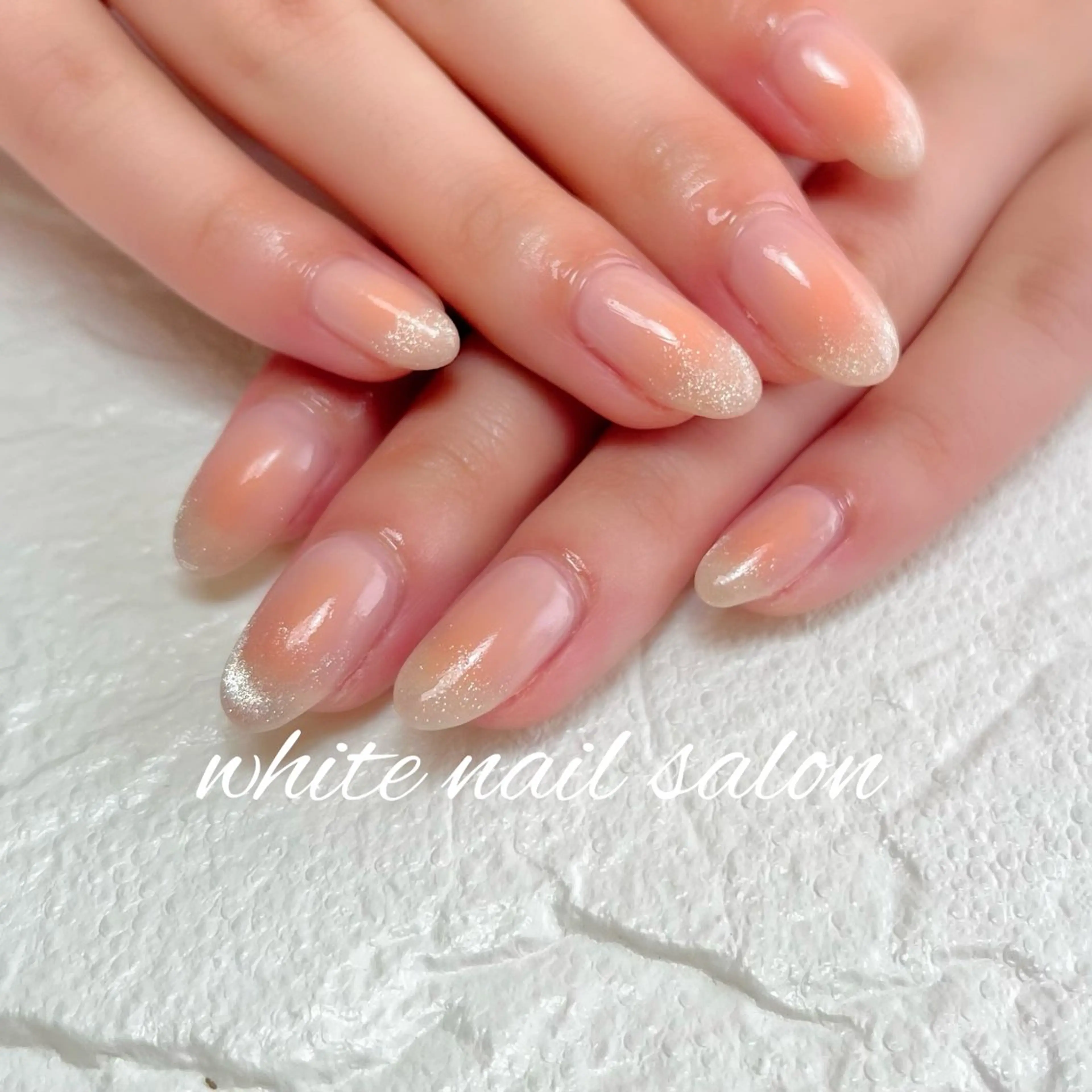 ネイル ラメ(グリッター) 持ち込み ハンドネイル white nail salonのネイルデザイン