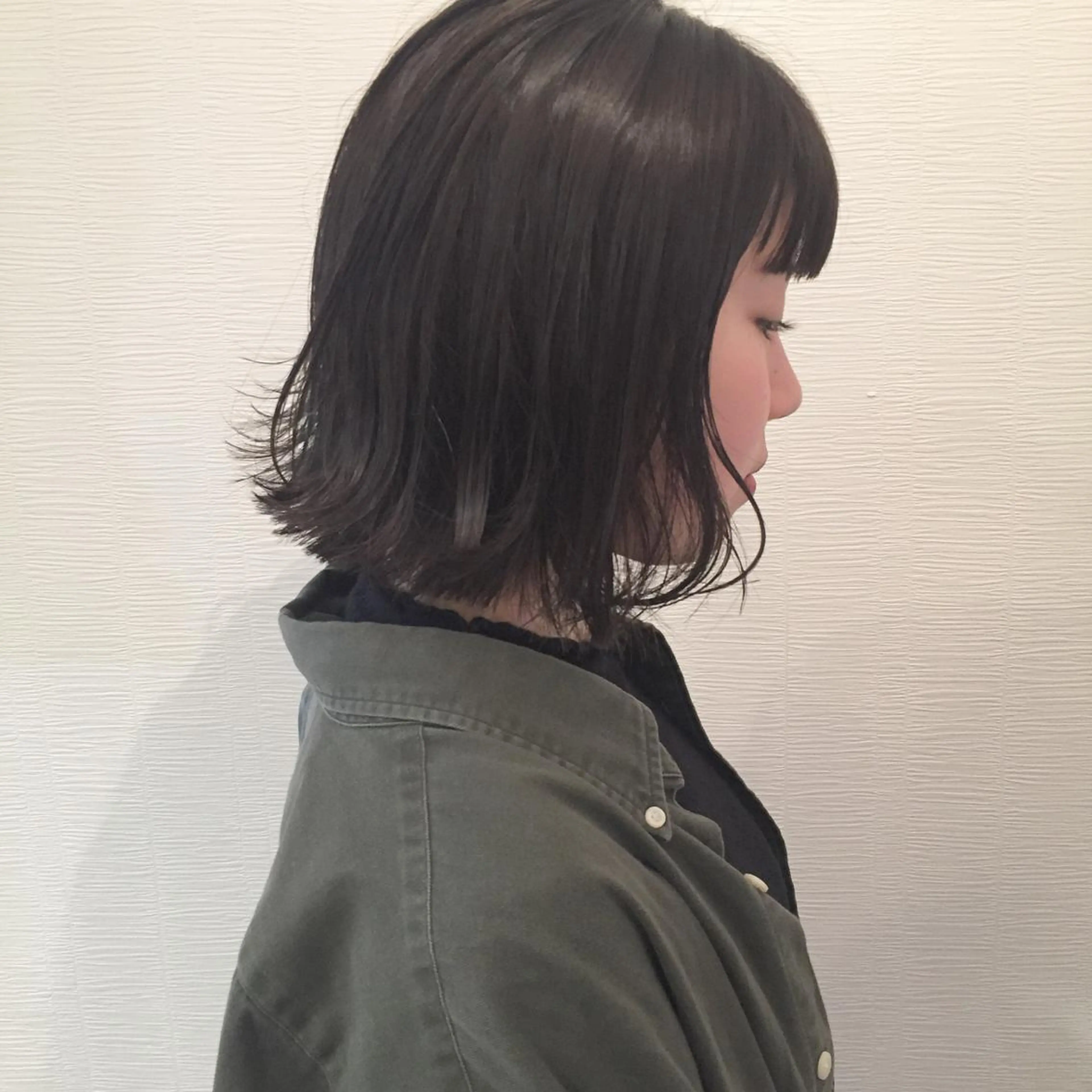 ミディアム カラー カット ヘアカラー トリートメント 池田 真由美のヘアスタイル