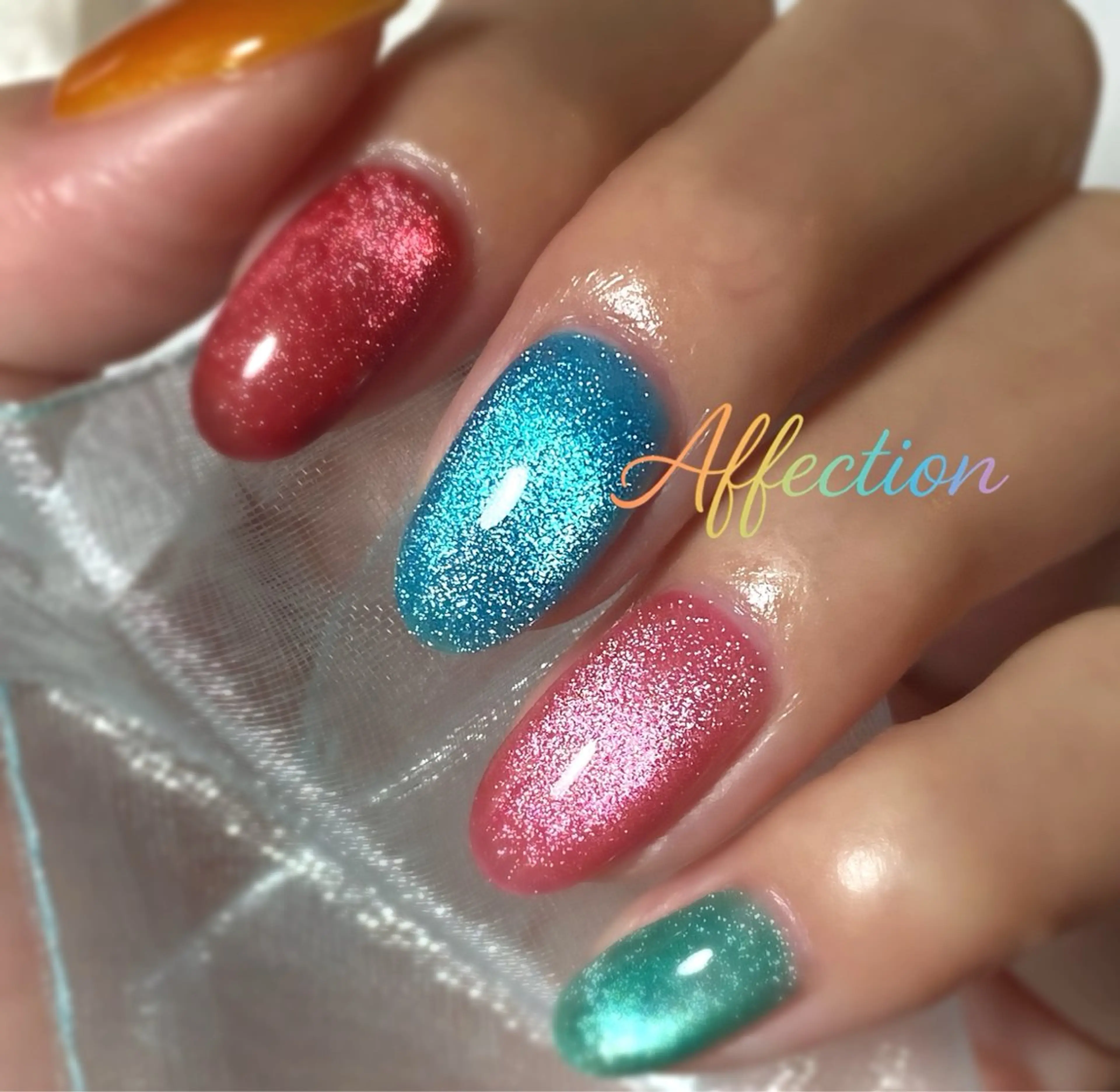 ネイル マグネットネイル ハンドネイル affection 9のネイルデザイン