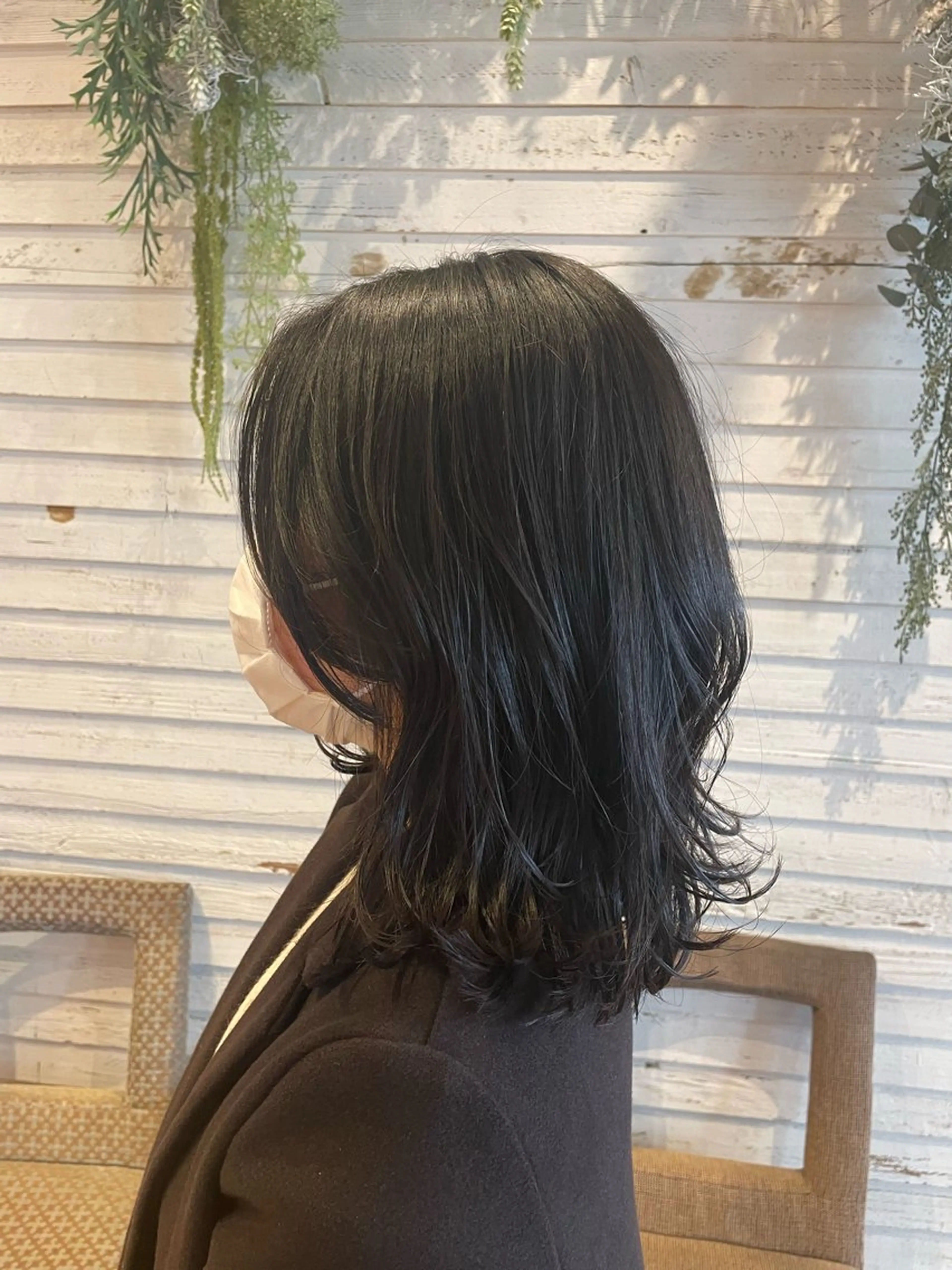 ミディアム カラー パーマ 髪質改善/縮毛矯正/ 透明感🩵NANAのヘアスタイル