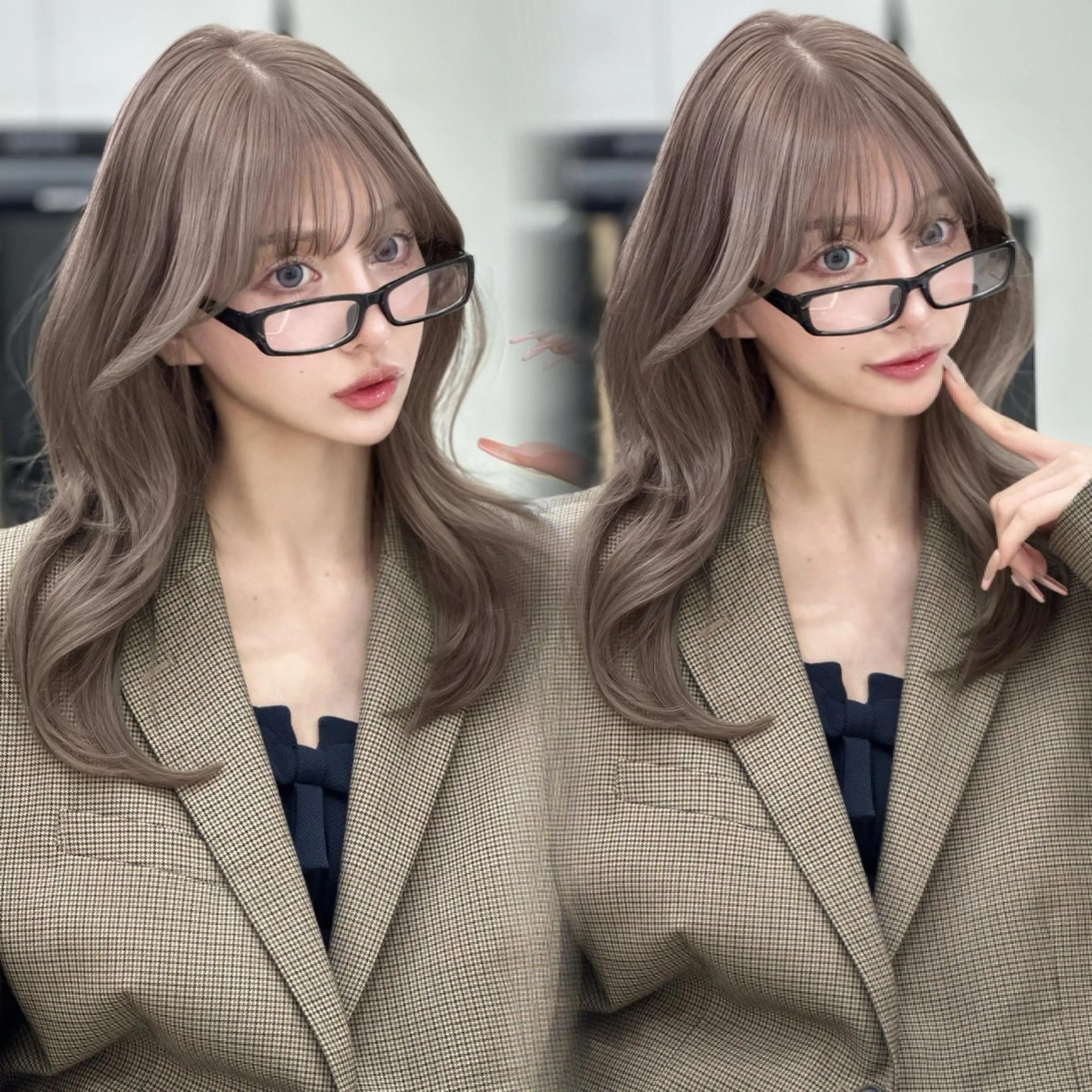 セミロング カラー ワンホン🎀韓国ヘア 💞渋谷/GAKUのヘアスタイル