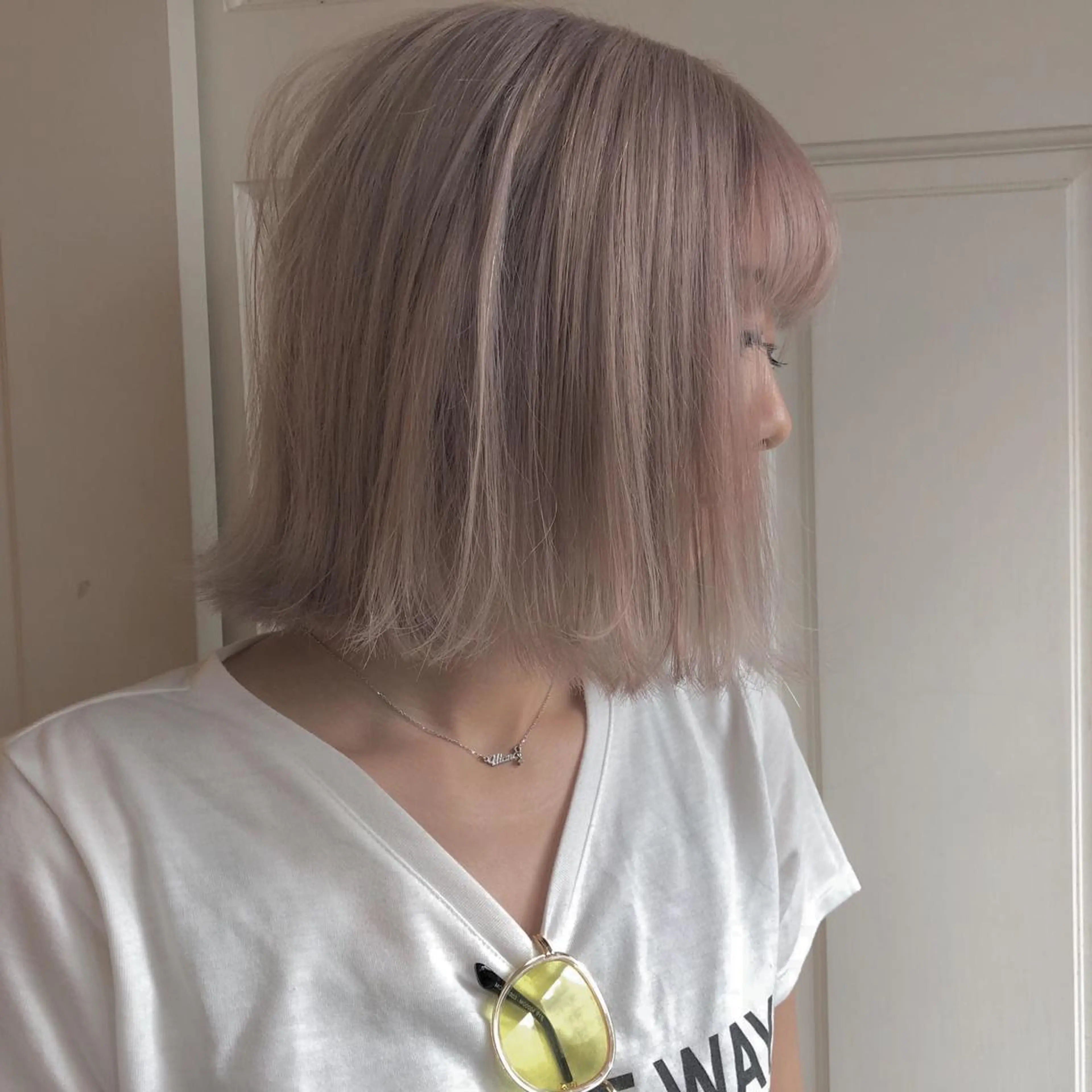 ミディアム カット ヘアカラー トリートメント 🌸ハイトーン 新田　廉 🌸のヘアスタイル