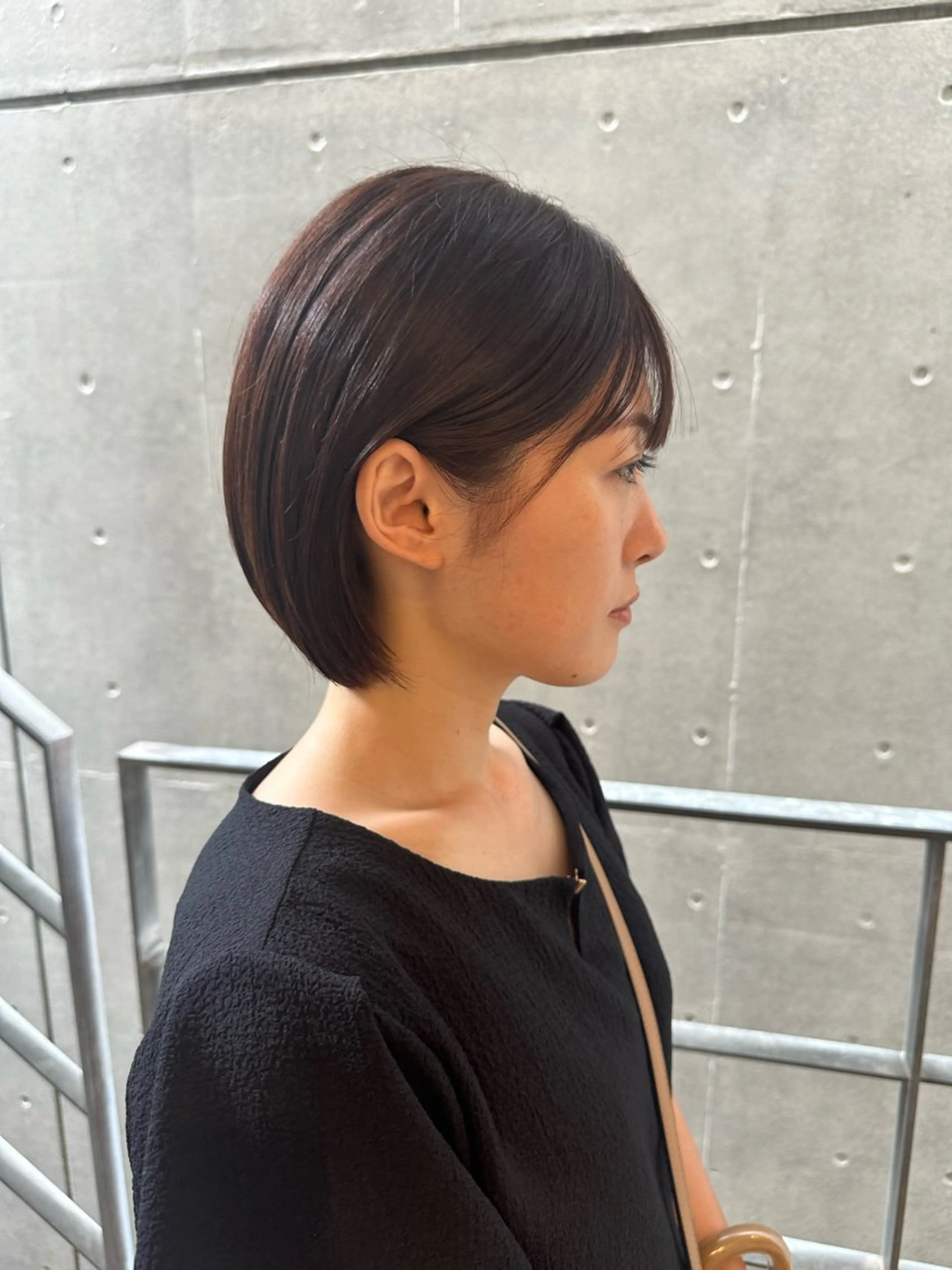 ショート カラー パーマ ヘアアレンジ 切りっぱなしボブ ボブ カット ヘアカラー トリートメント VIVIE【ヴィヴィ】所属・髪質改善/韓国風 レイヤー/田村祐樹のヘアスタイル