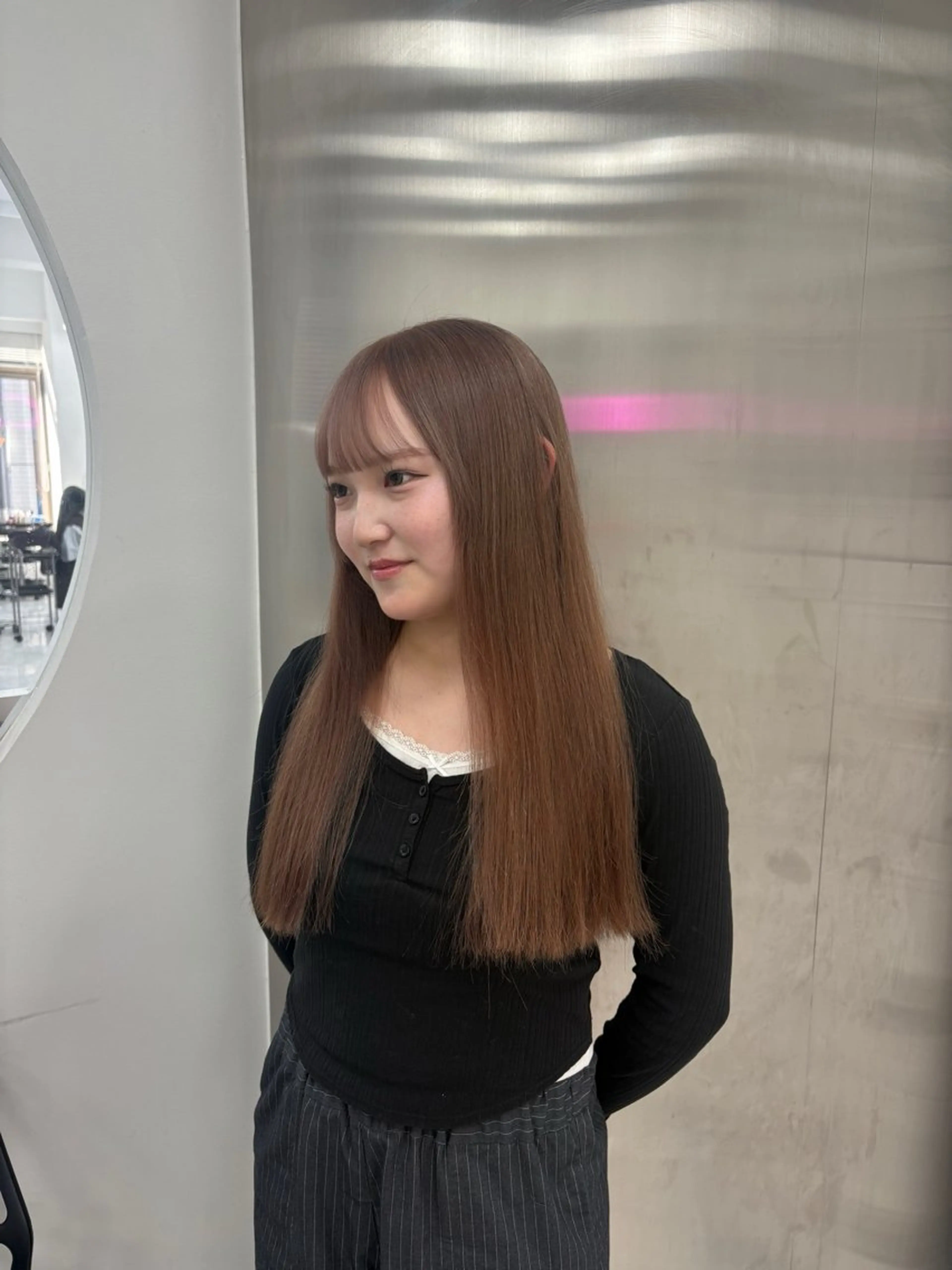 カラー ヘアカラー トリートメント 透明感ベージュ🤎 ナチュラルレイヤーのヘアスタイル