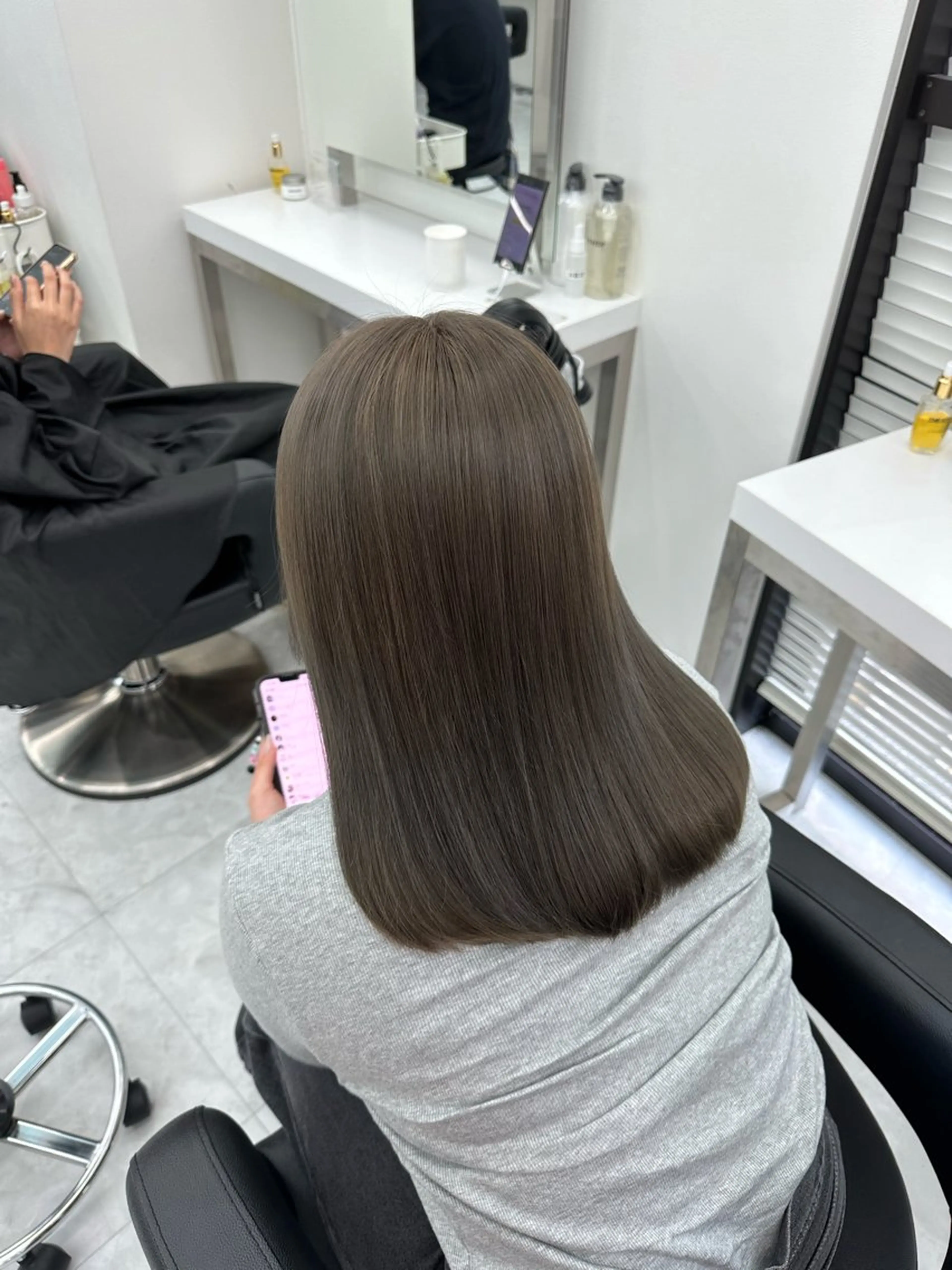 セミロング ヘアカラー トリートメント ヘッドスパ ヘアセット rio🧚🏻‍♀️ 暖色/グレージュのヘアスタイル