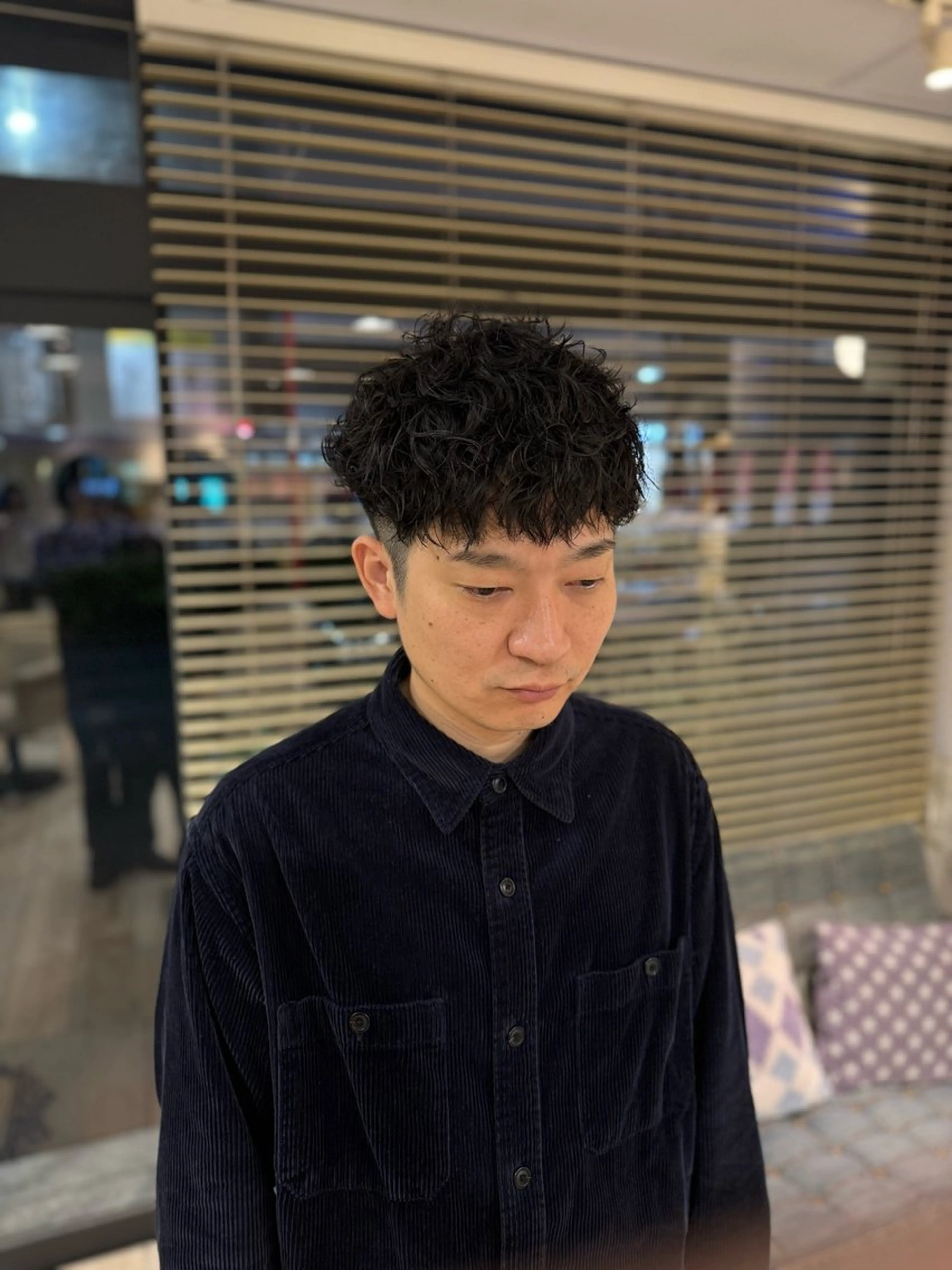 パーマ メンズ フェードカット マッシュ メンズパーマ メンズショート スペインカール カット 大宮/メンズパーマ 関勇也のヘアスタイル