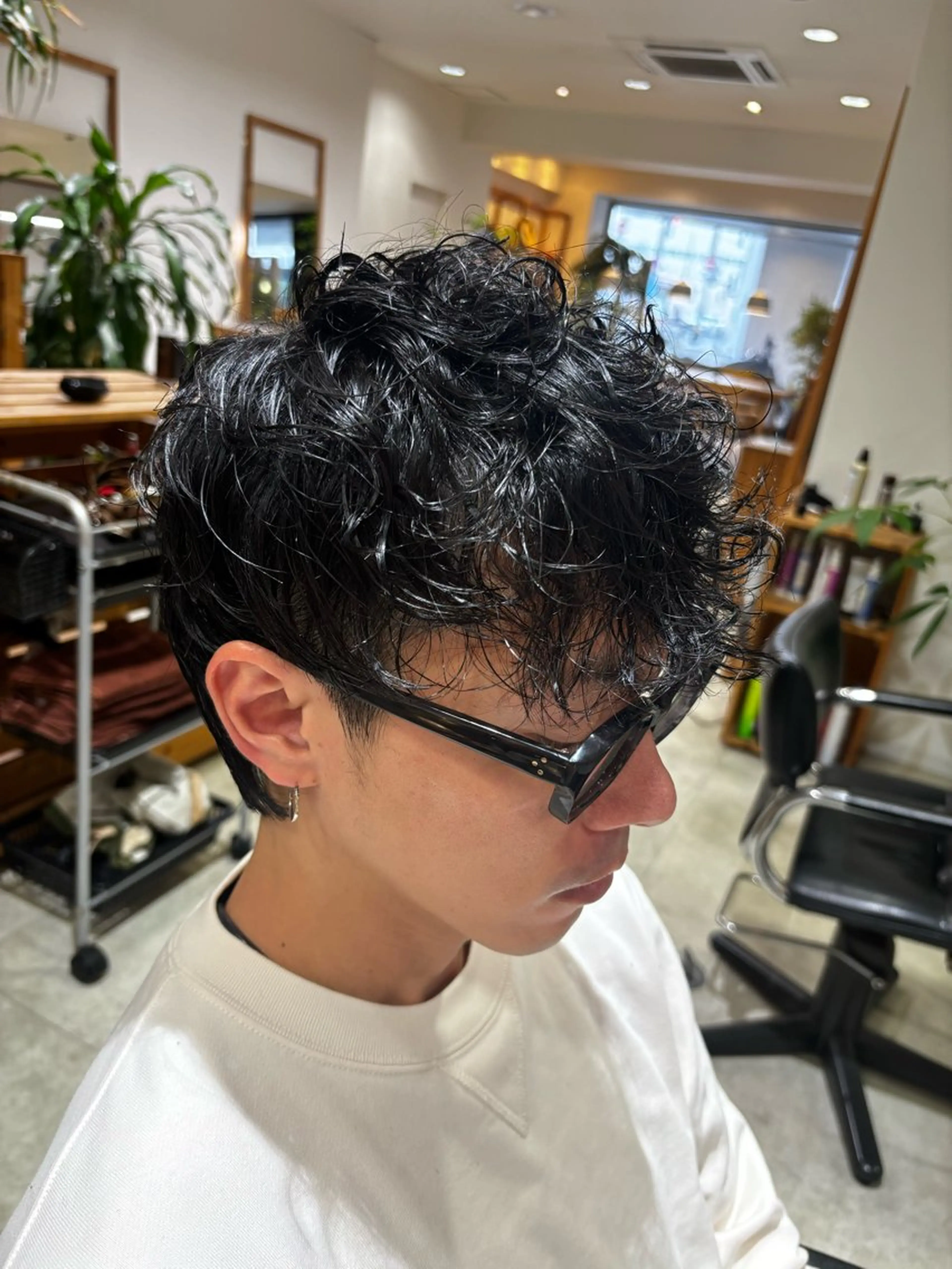 ショート パーマ メンズ カット パーマ Lino by hoNuaのヘアスタイル
