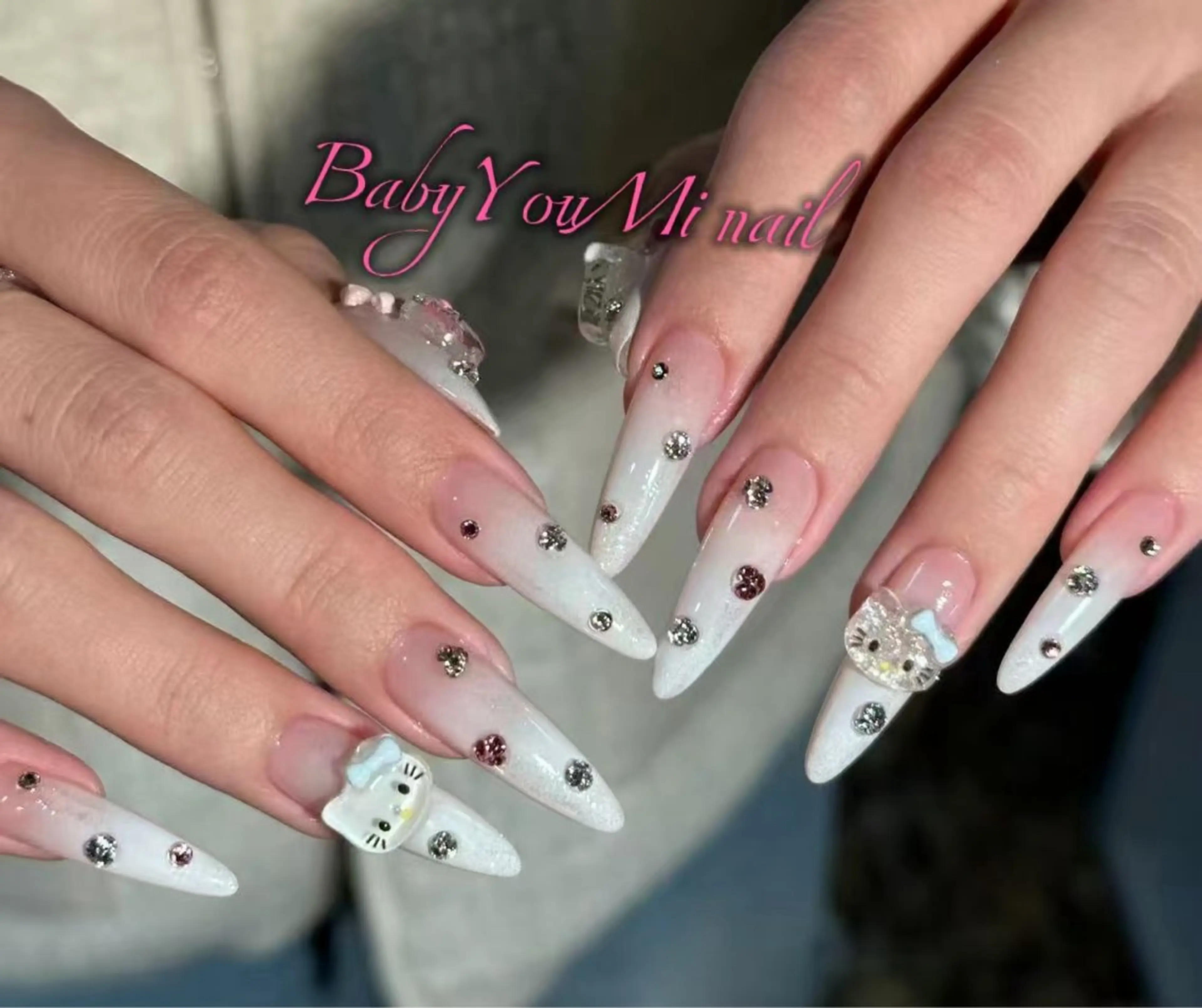 ネイル オーロラネイル 成人式 フットネイル フレンチネイル ジェルネイル ハンドネイル BabyYouMi nailのネイルデザイン