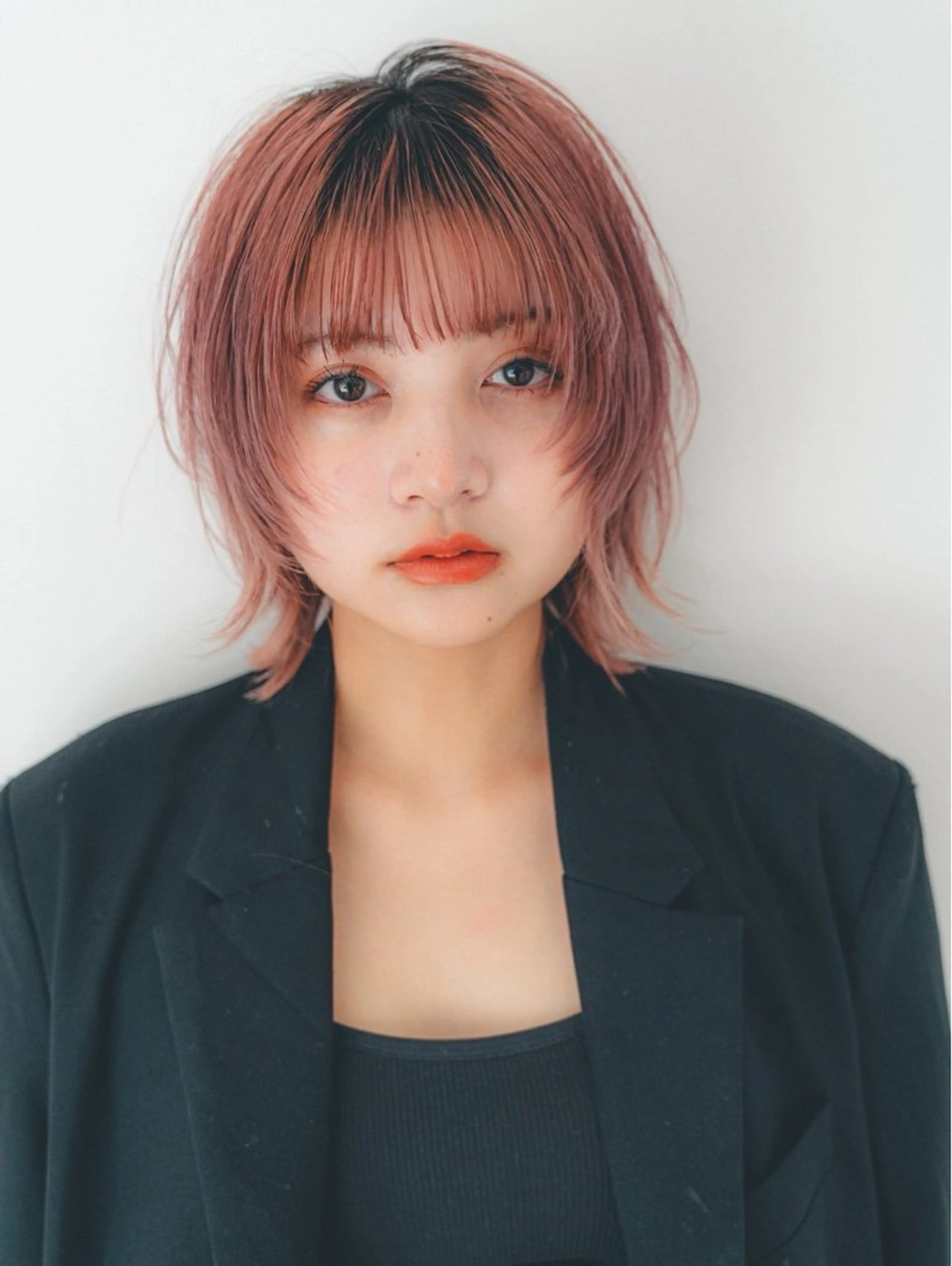 ミディアム カラー ダブルカラー ウルフカット カラーリスト IKUHOのヘアスタイル