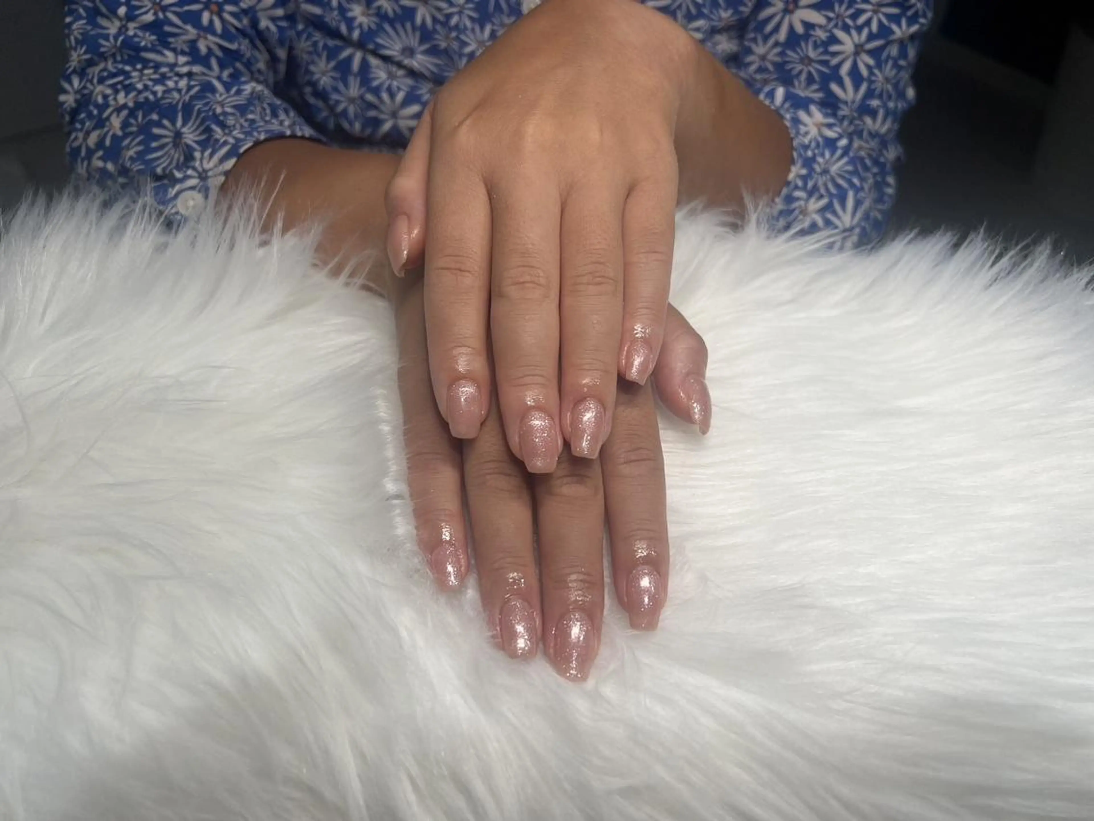 ネイル オーロラネイル ラメ(グリッター) ワンカラーネイル Nail Salon Lindaのネイルデザイン