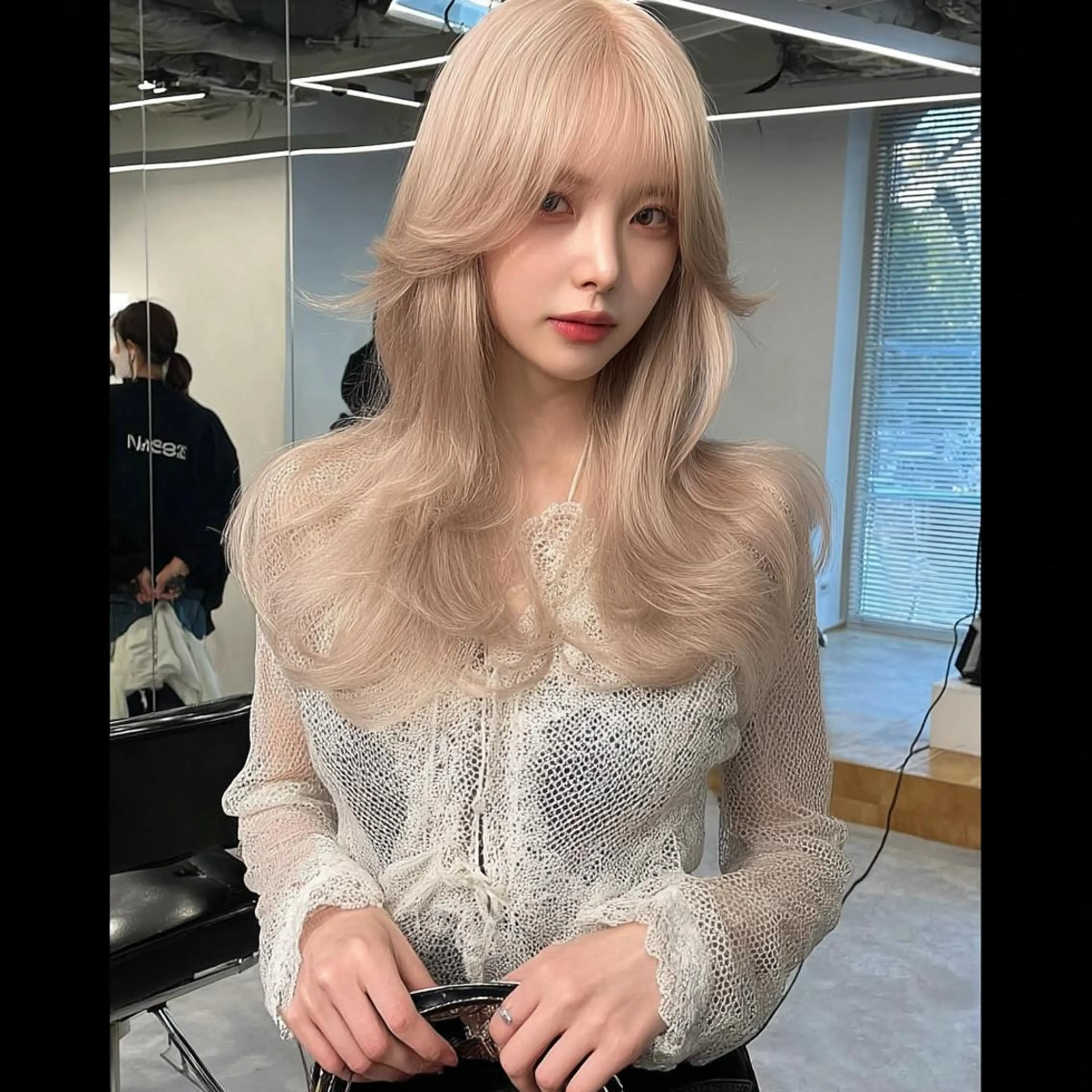 ロング ボブ 顔まわりレイヤー 髪質改善 韓国風ヘア レイヤーカット カット ヘアカラー 髪質改善/パーマ 👑水町幸基のネイルデザイン