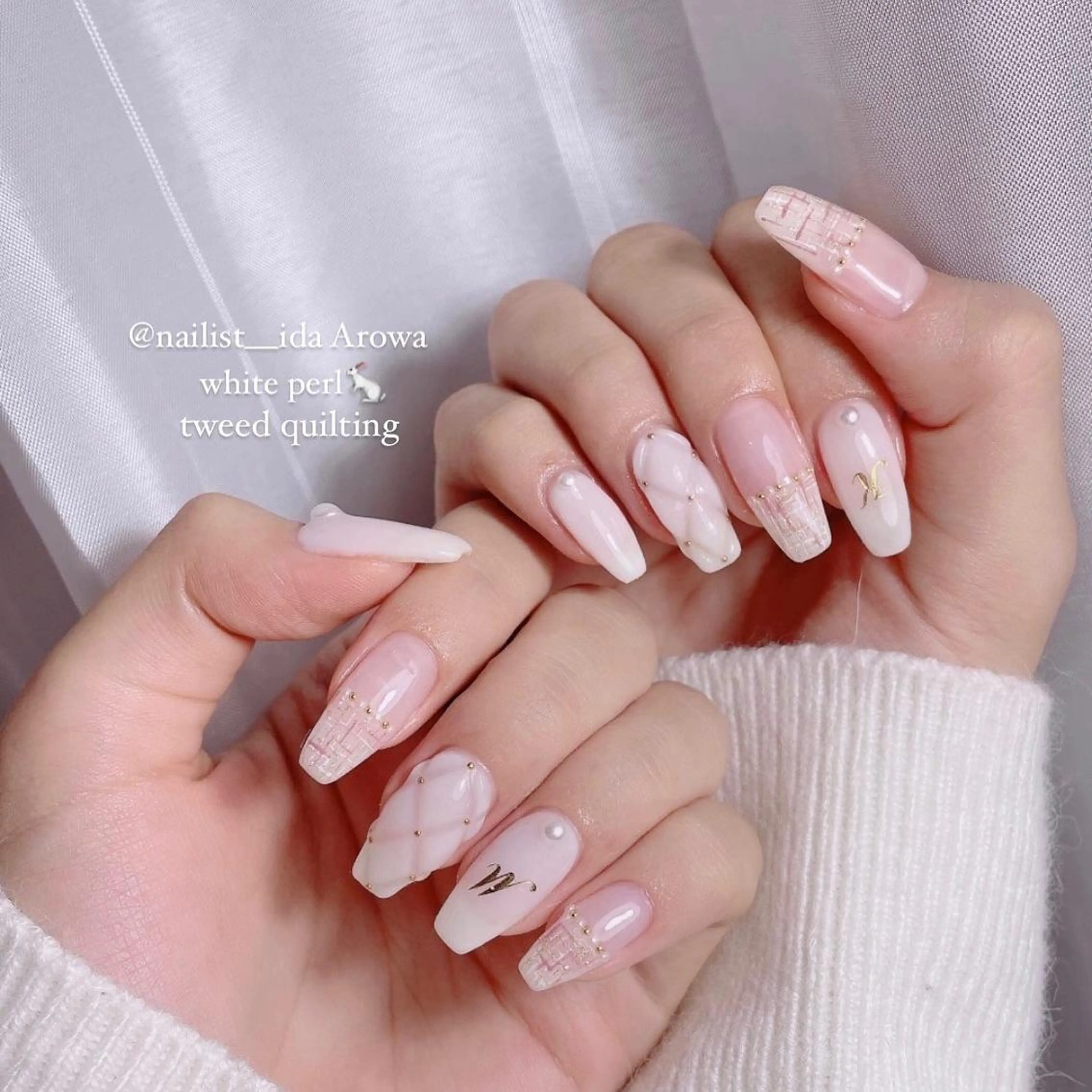 ネイル ツイードネイル Arowa 伊田のネイルデザイン