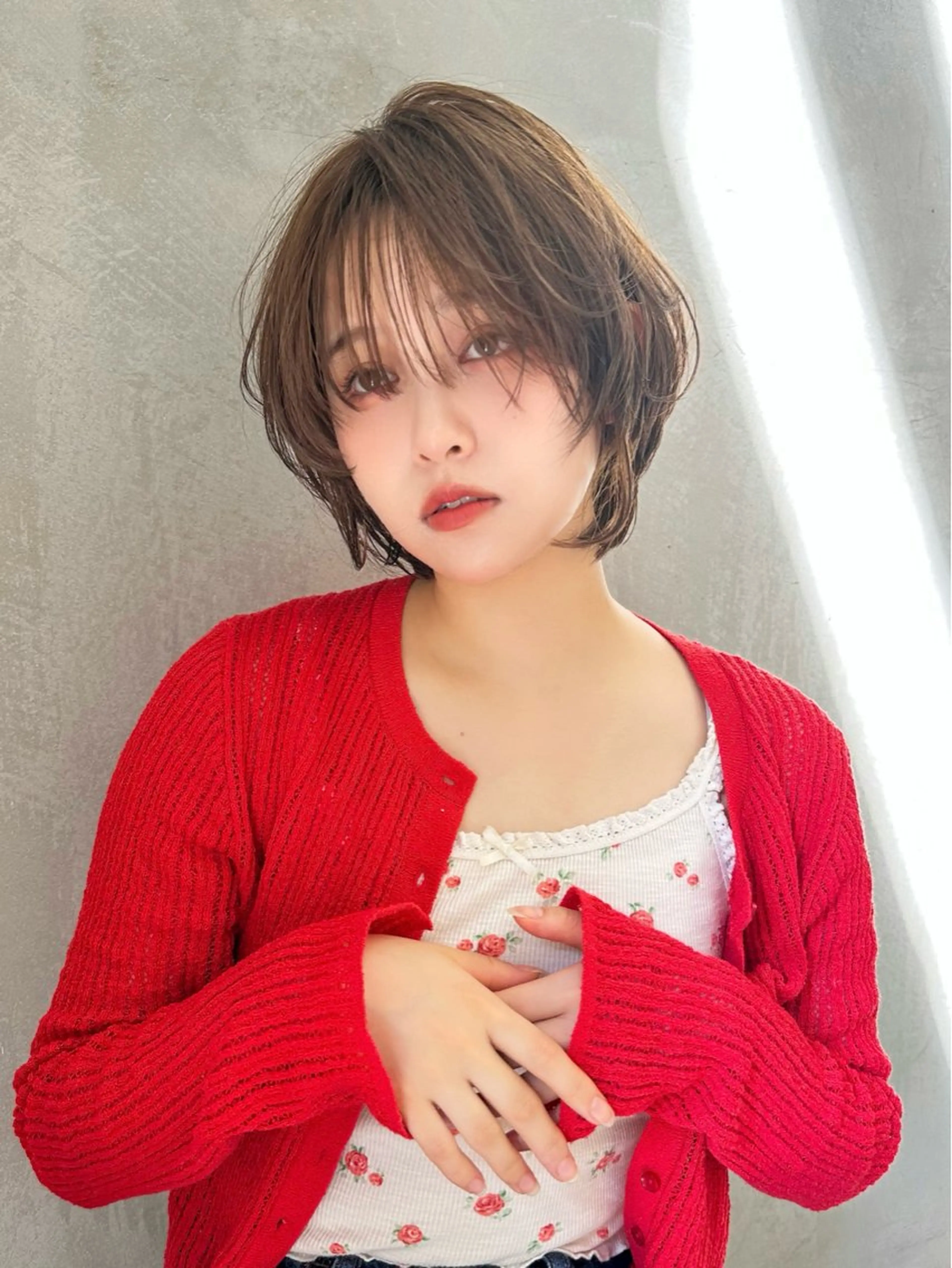 ショート カラー ボブ 韓国風ヘア 小顔カット カット ヘアカラー トリートメント ヘッドスパ taiga レイヤー /髪質改善/矯正🌈のヘアスタイル