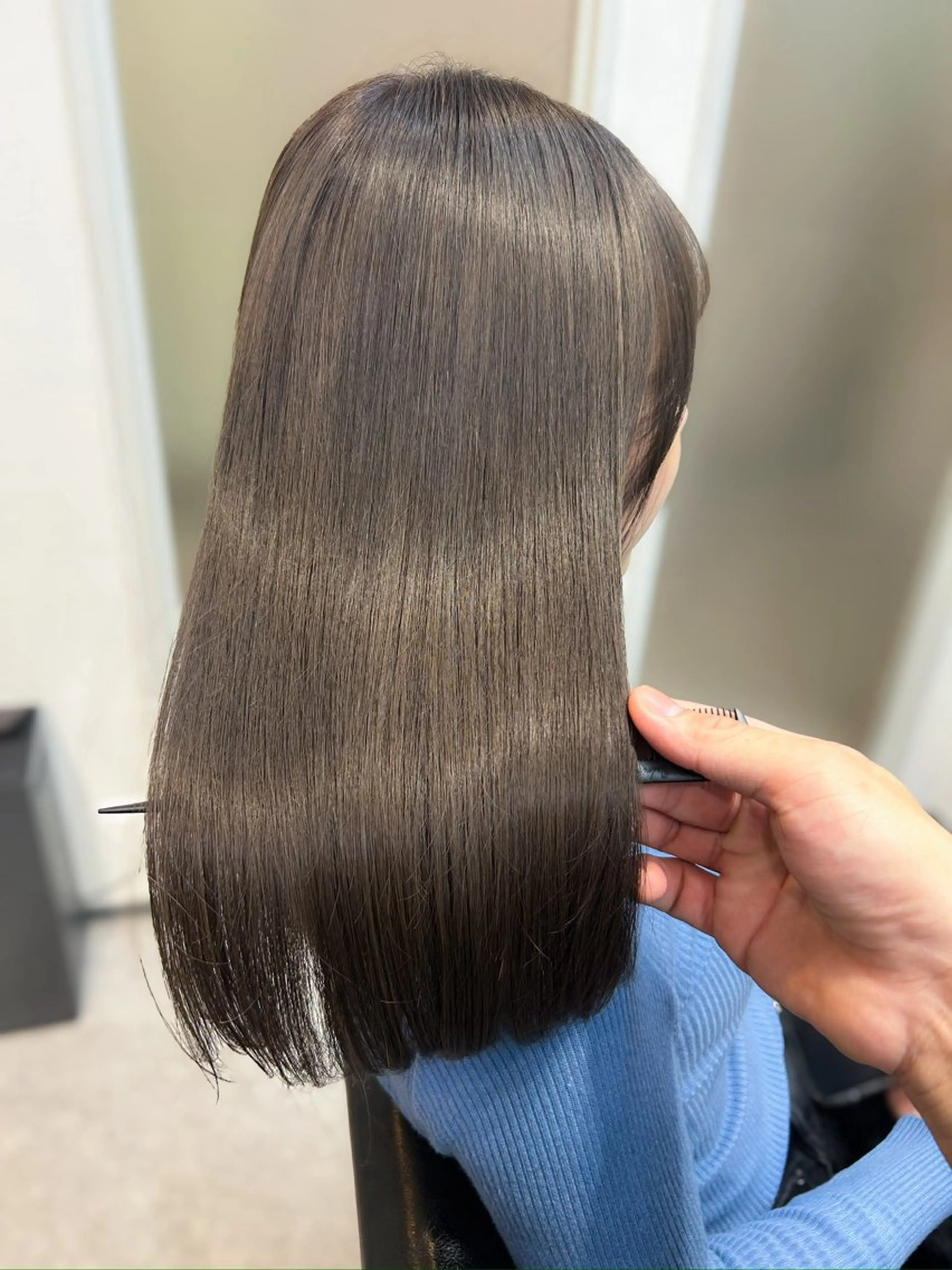 セミロング カラー 顔周りレイヤー/ボブ 銀座✨中野まさひろのヘアスタイル