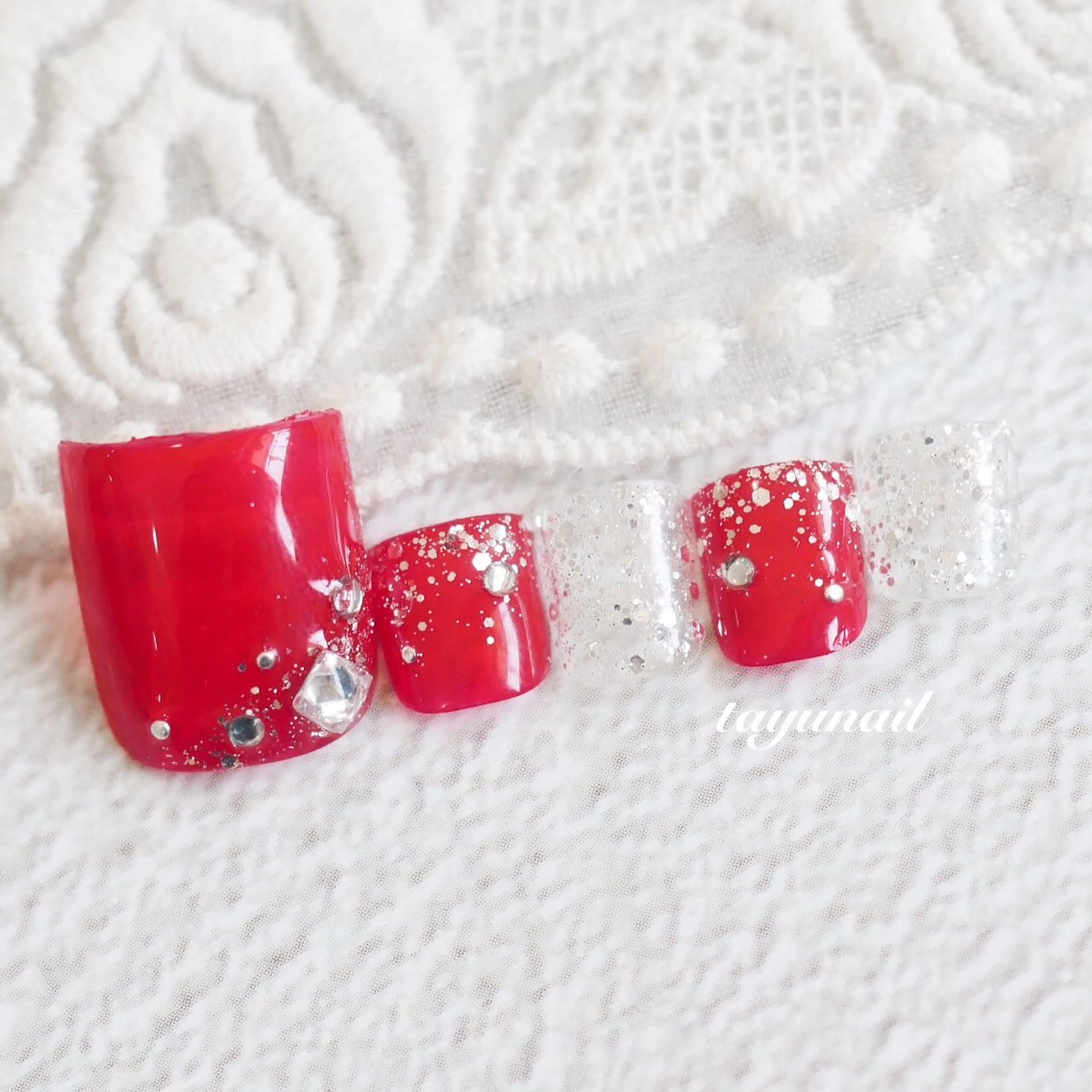 ネイル アートネイル ジェルネイル パラジェル フットネイル ネイルサロン 【たゆnail】のネイルデザイン