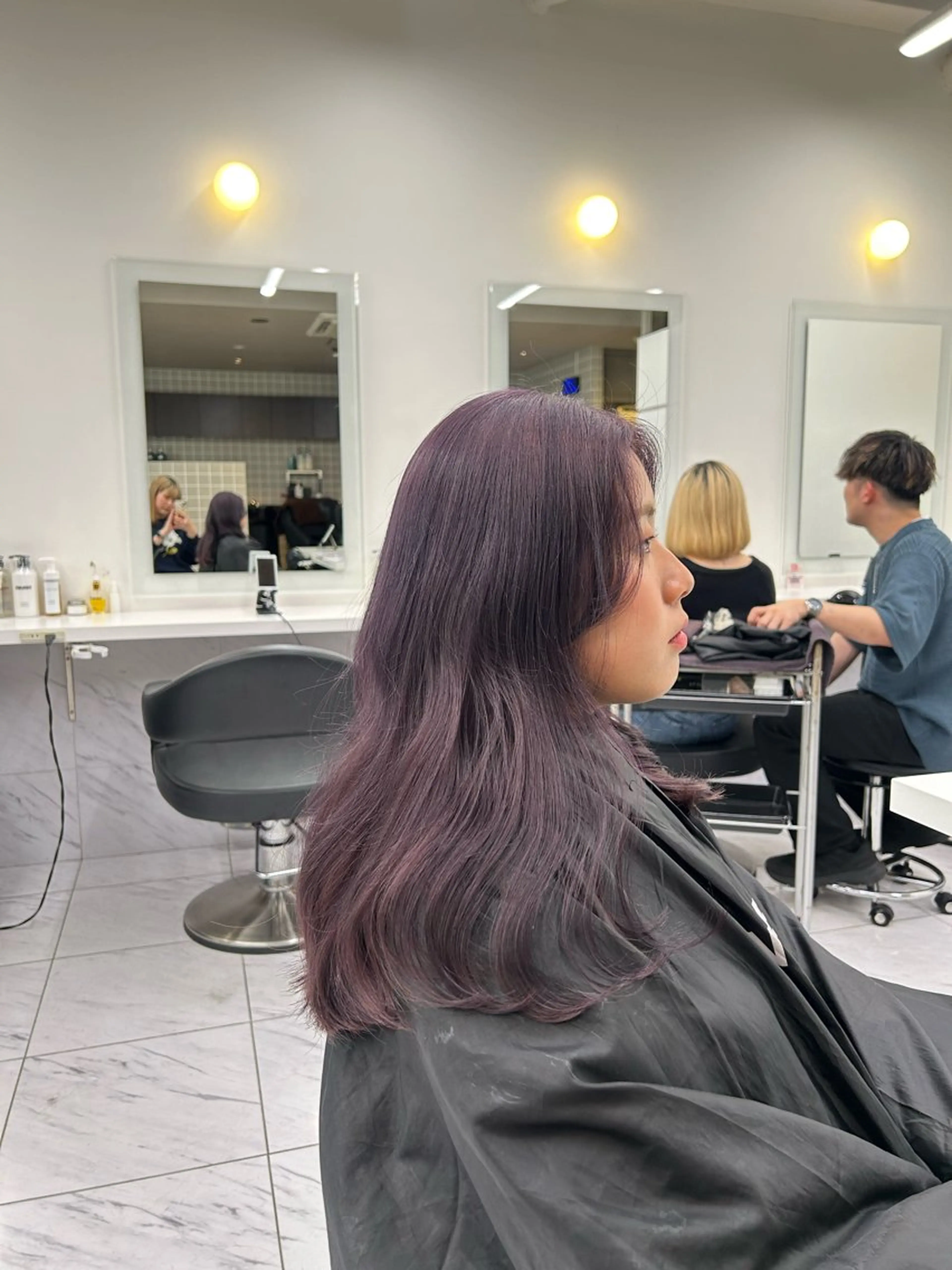 カラー ヘアカラー トリートメント 透明感ベージュ🤎 ナチュラルレイヤーのヘアスタイル