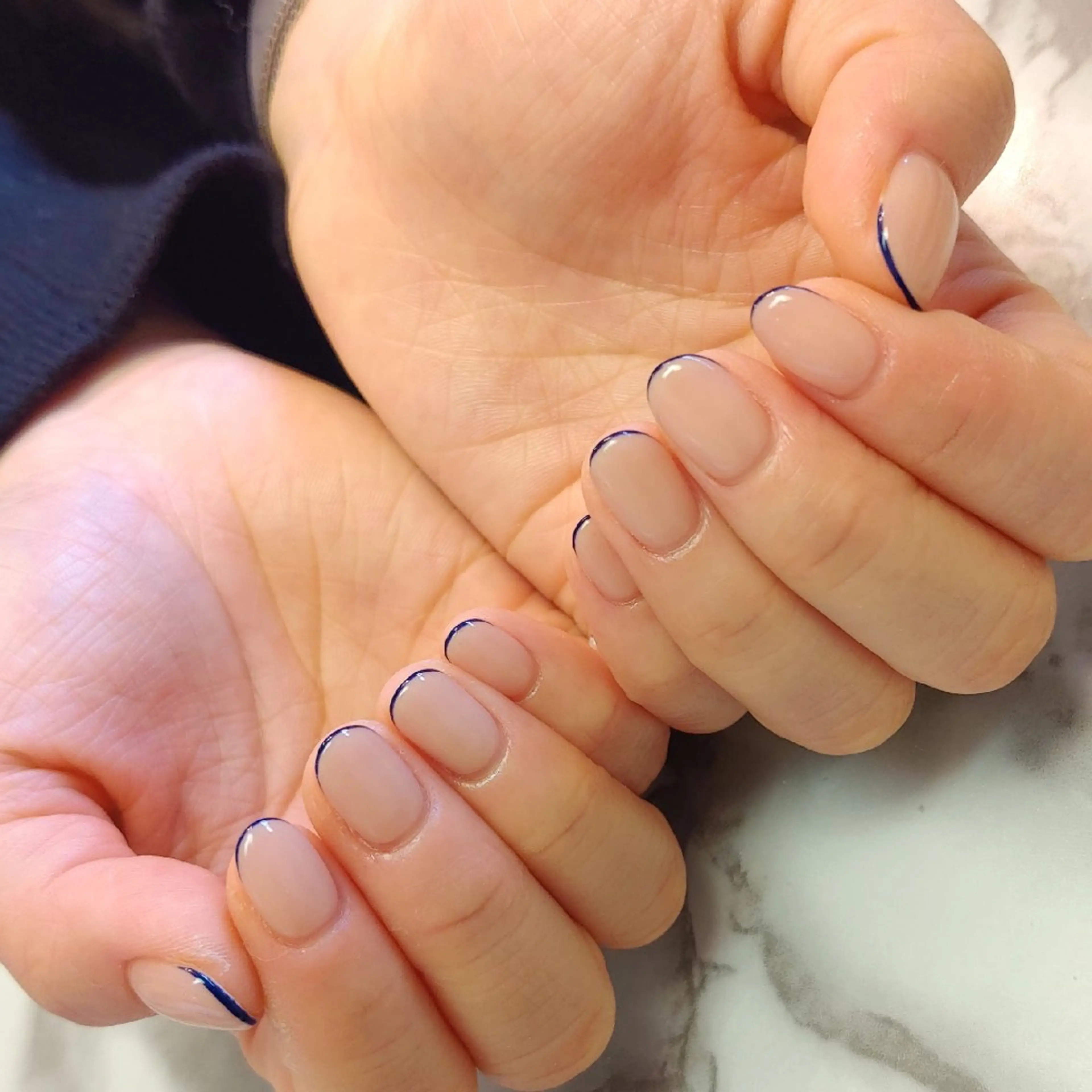 ネイル フレンチネイル ジェヌインネイル 河内のネイルデザイン