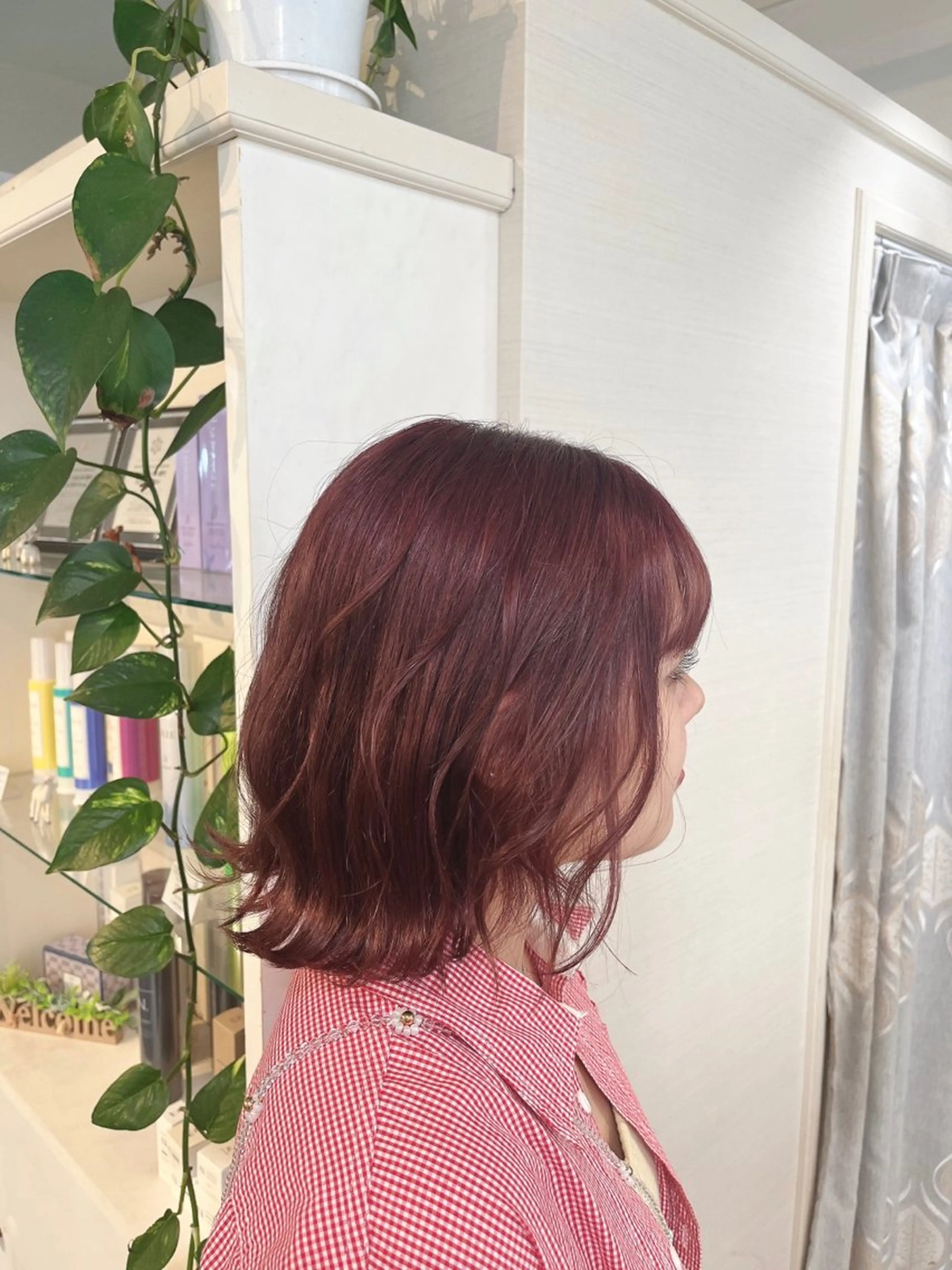 ショート カラー ブリーチ カシス ピンクカラー カラー職人 なかもと たつひろのヘアスタイル
