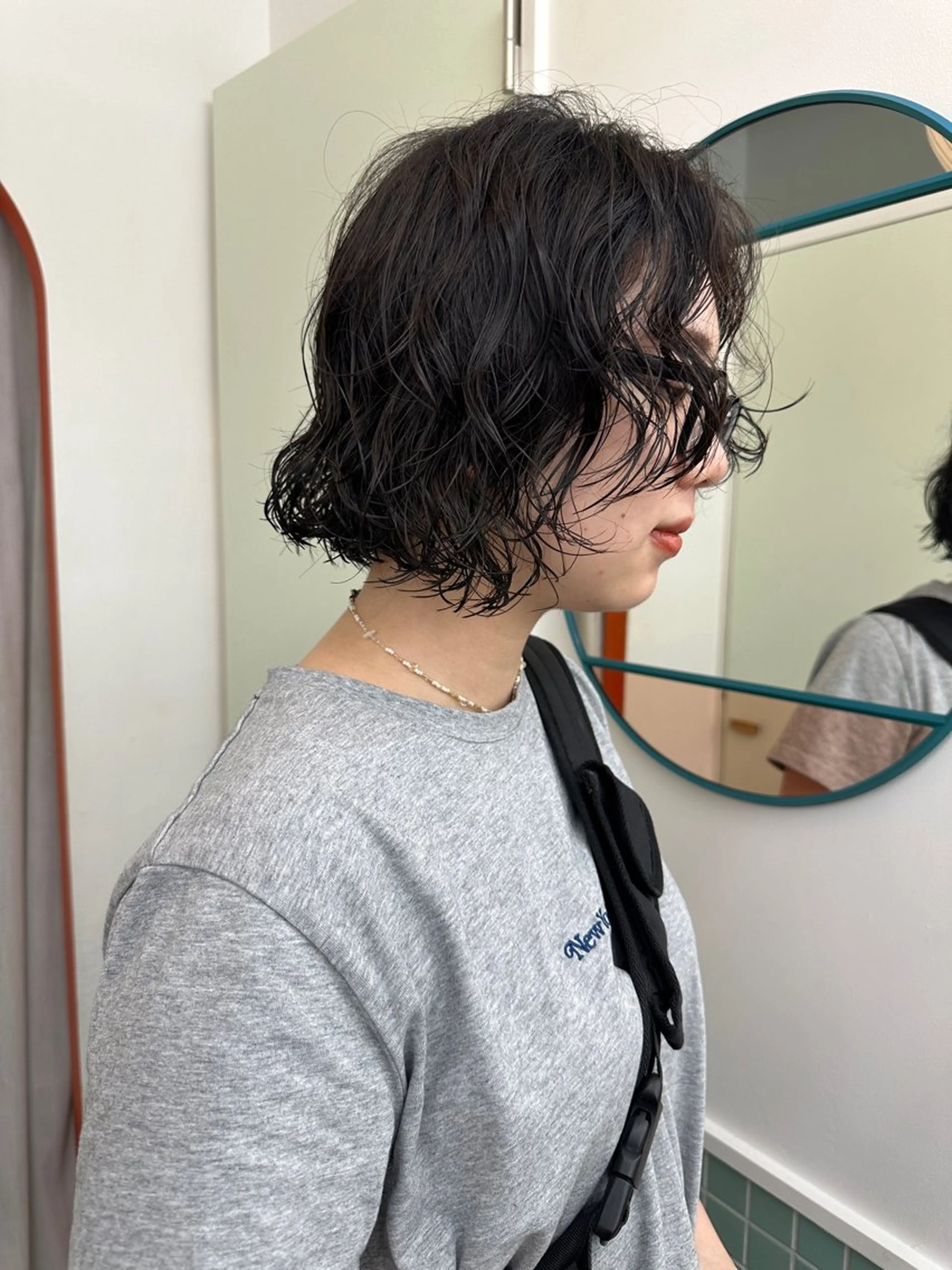 ショート パーマ カット パーマ トリートメント ボブ/レイヤー/ケア パーマ/リュウタのヘアスタイル