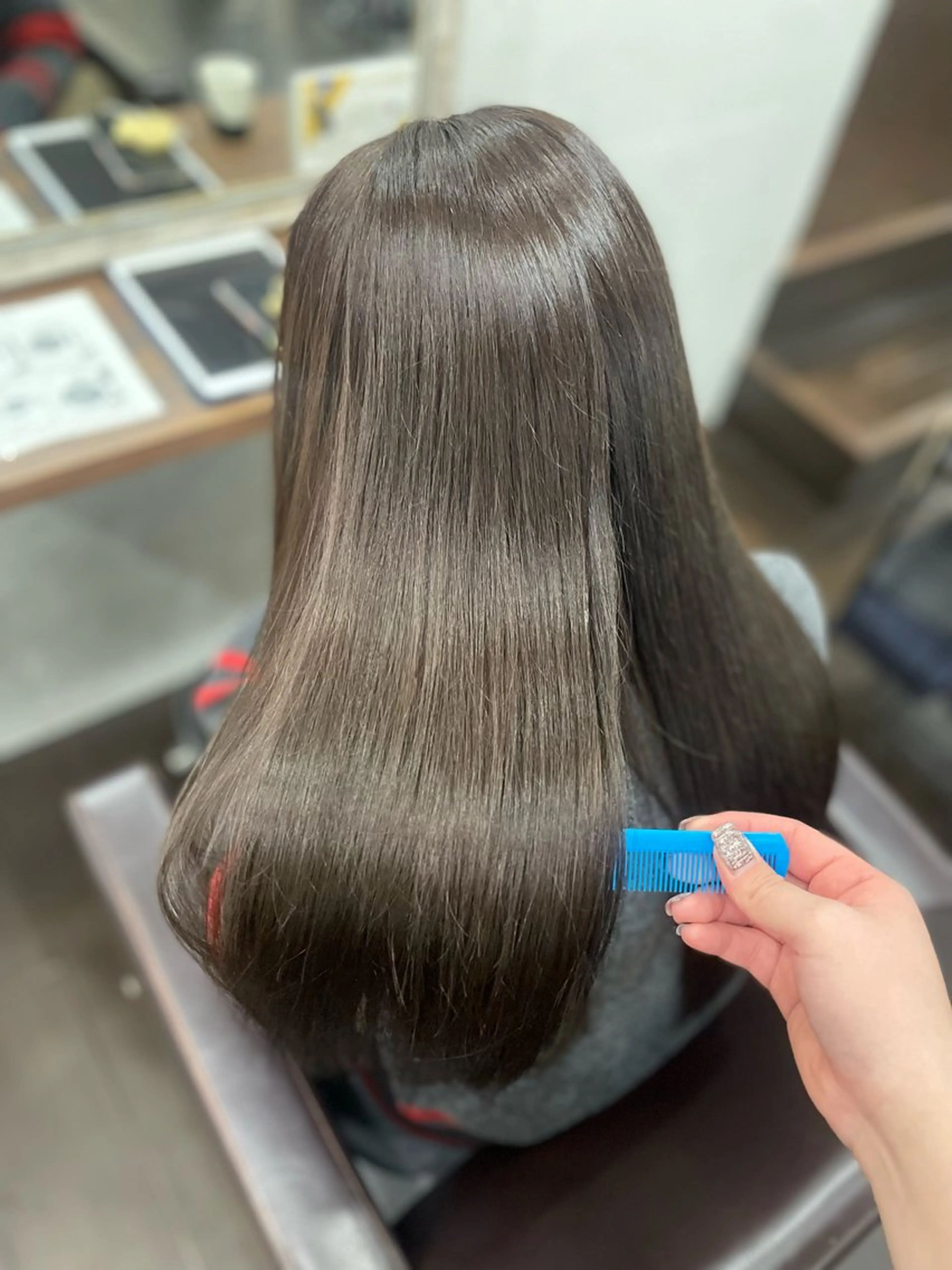 【明るくしたい方におすすめ🌸】ブリーチなし髪質改善ダブルカラー➕カット➕レブリン酸付き🌈の写真