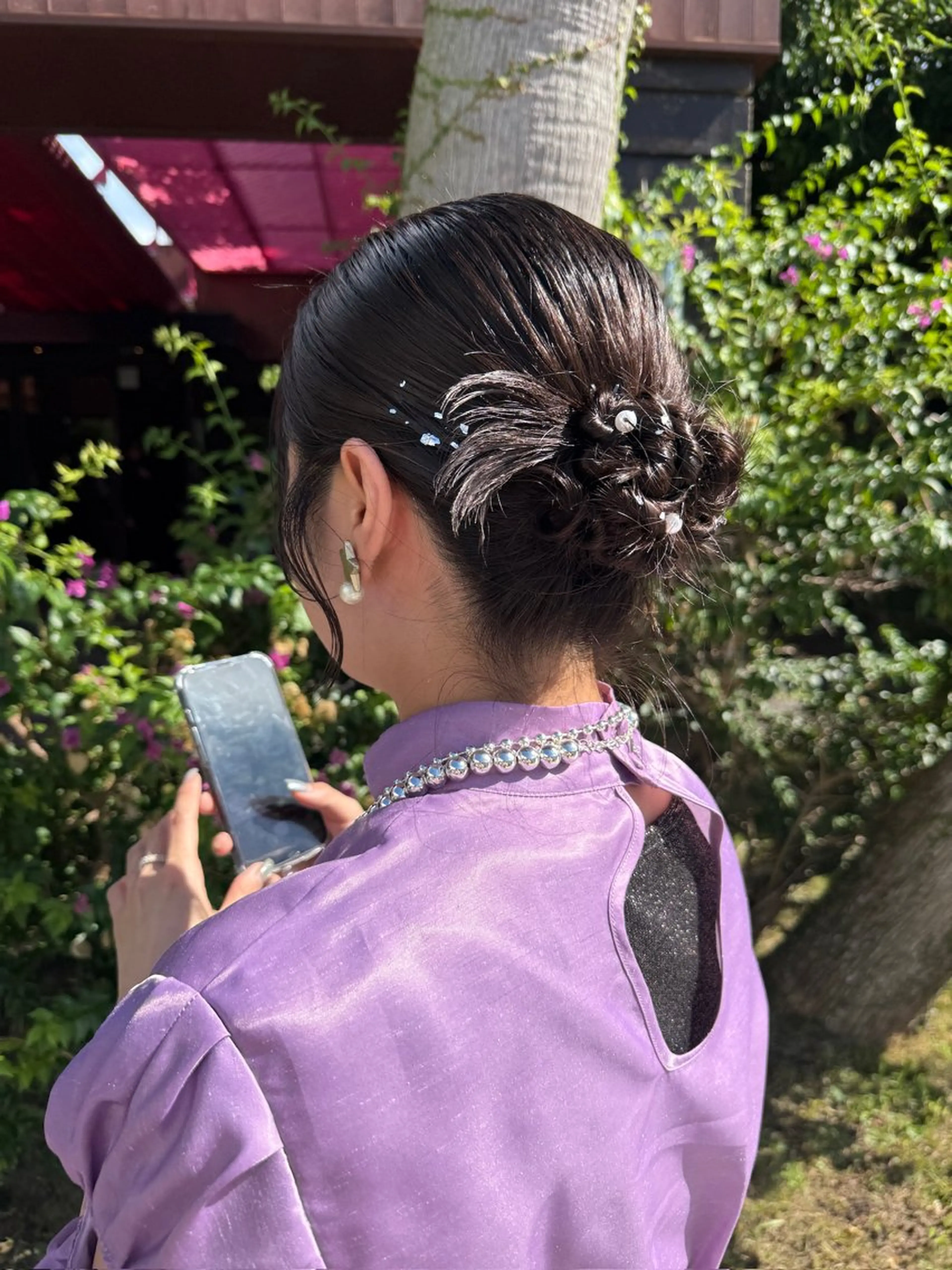 ミディアム ヘアアレンジ 鹿児島 聖来のヘアスタイル