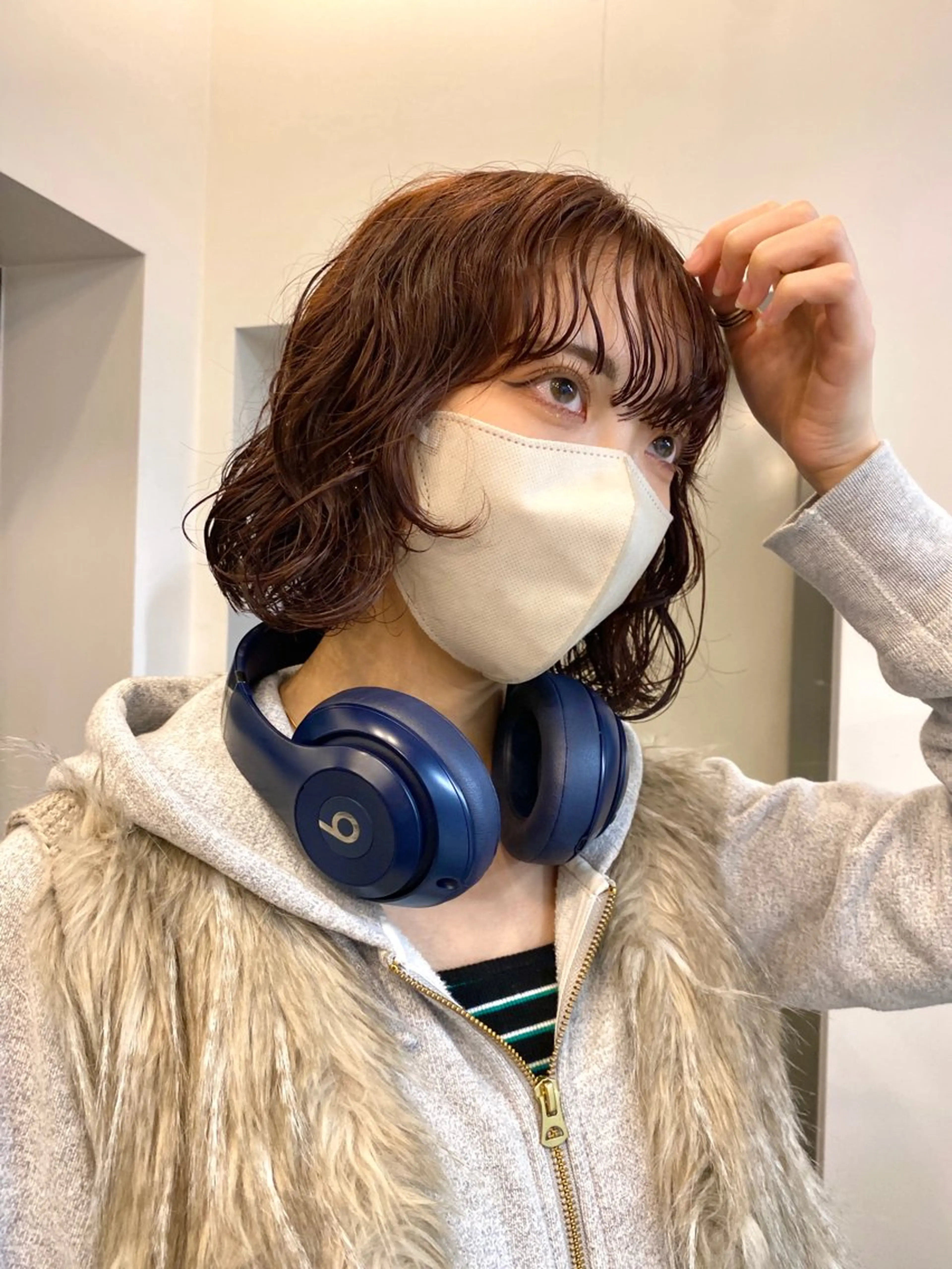 ミディアム パーマ ミディアムパーマ ボブ カット パーマ ヒカル/ミディアム パーマ/ロングパーマのヘアスタイル