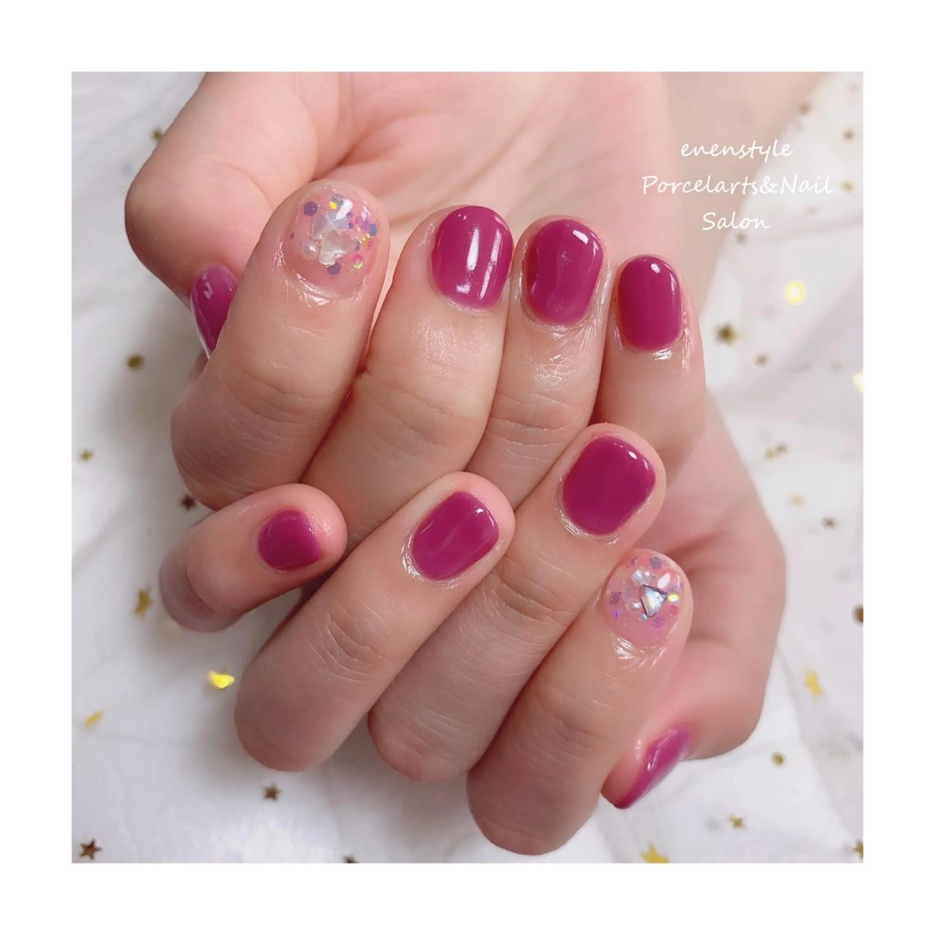 ショート ネイル ジェルネイル ニュアンスネイル オフィスネイル ワンカラーネイル パラジェル ハンドネイル 👑enen style👑のネイルデザイン